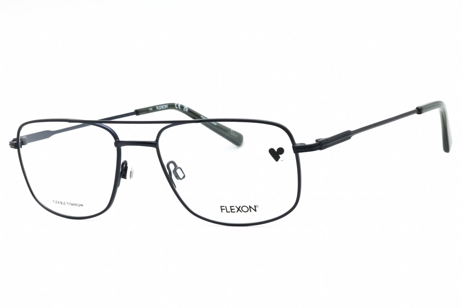 Flexon FLEXON H6062 MATTE NAVY/Clear demo lens 412 54-18-140 MM