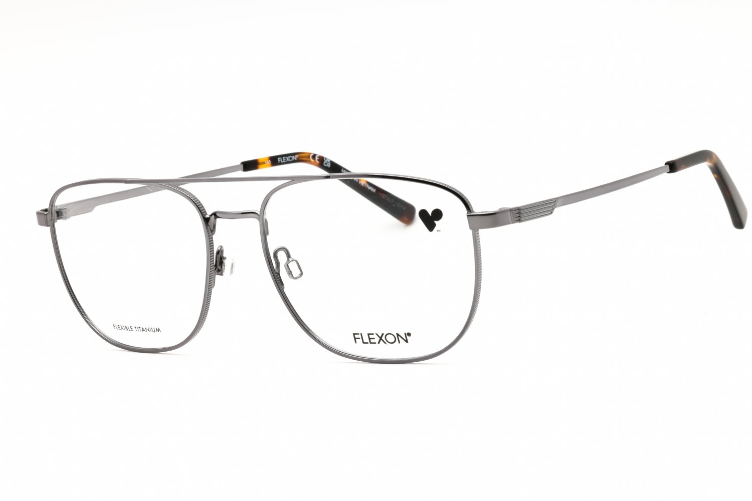 Flexon FLEXON H6072N GUNMETAL/Clear demo lens 070 55-17-145 MM