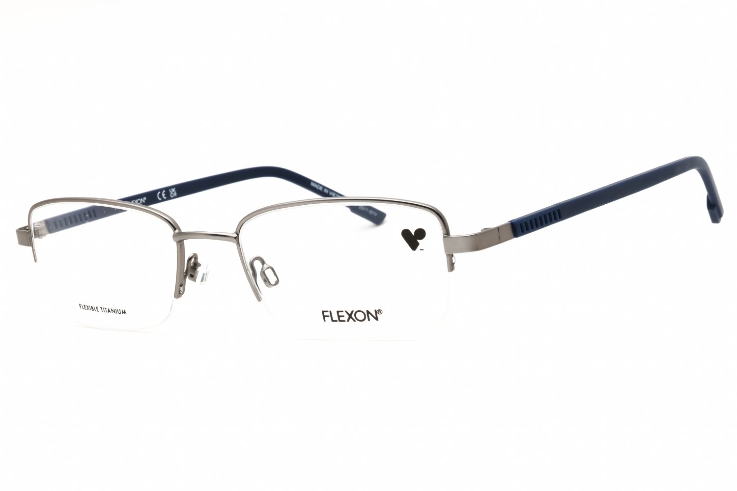 Flexon FLEXON H6079N SATIN GUNMETAL/clear demo lens 074 52-19-145 MM