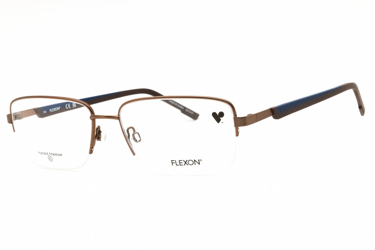 Flexon FLEXON H6084 MATTE COFFEE/clear demo lens 202 57-17-145 MM