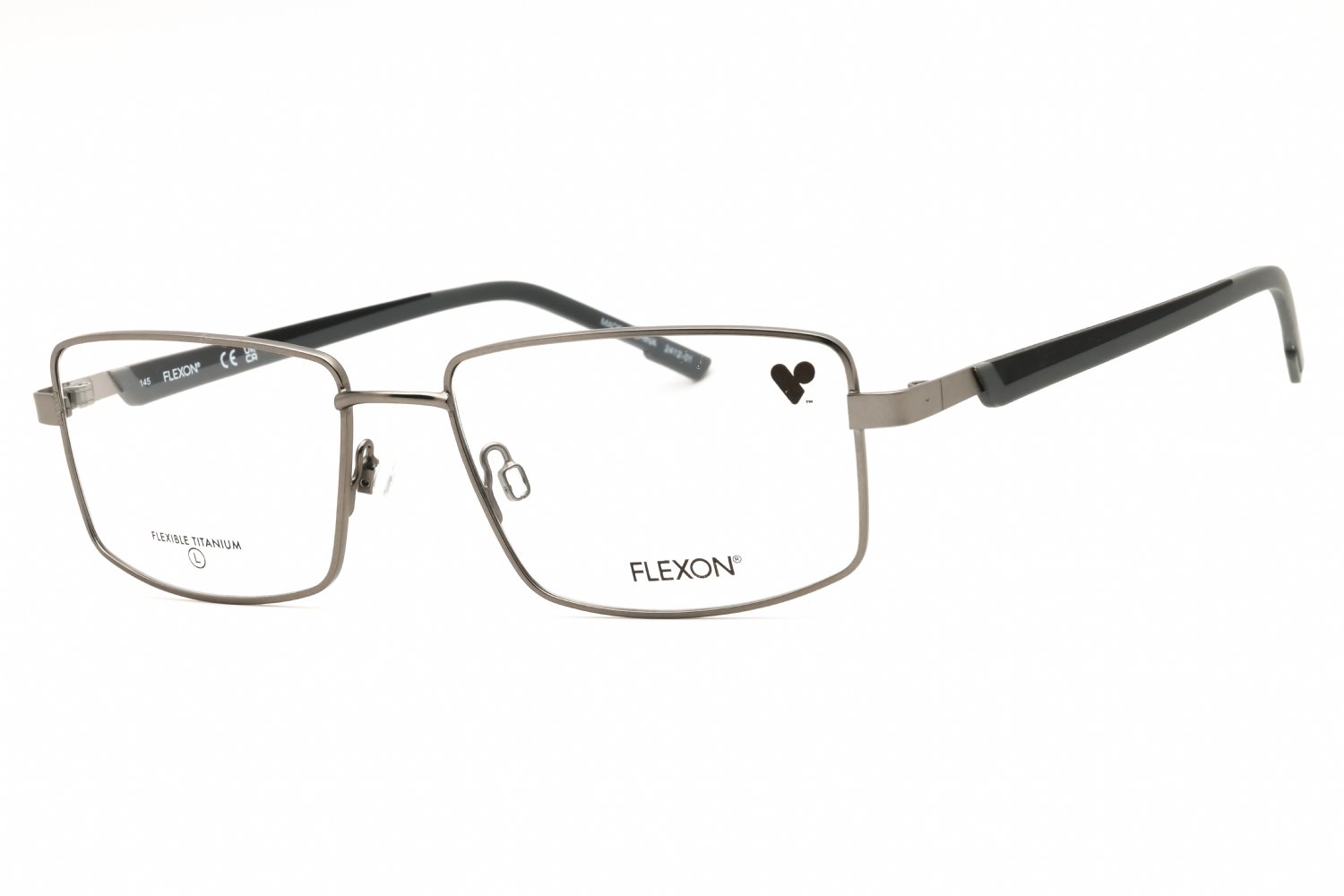 Flexon FLEXON H6085 MATTE GUNMETAL/clear demo lens 072 55-17-145 MM