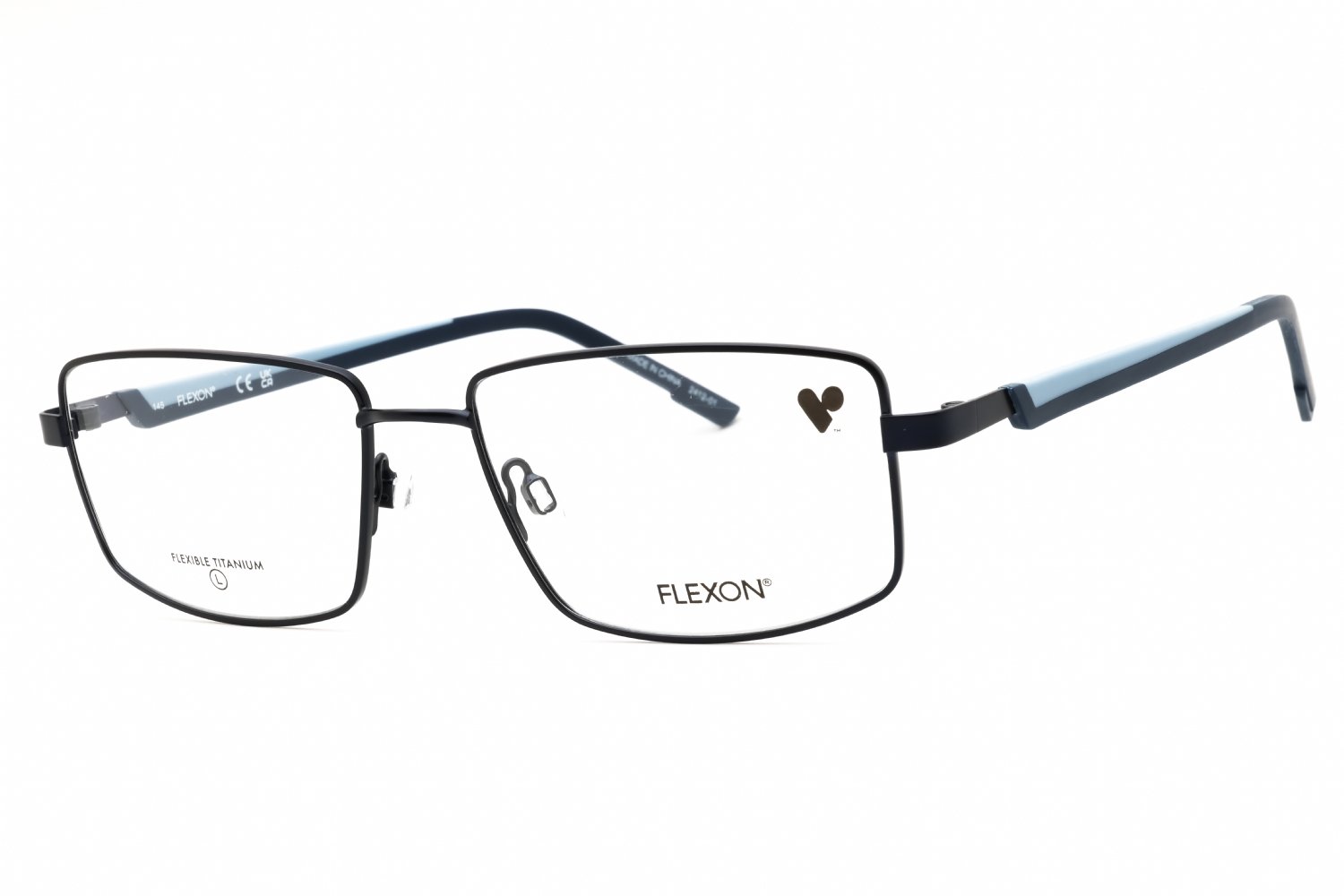 Flexon FLEXON H6085 MATTE NAVY/clear demo lens 413 55-17-145 MM
