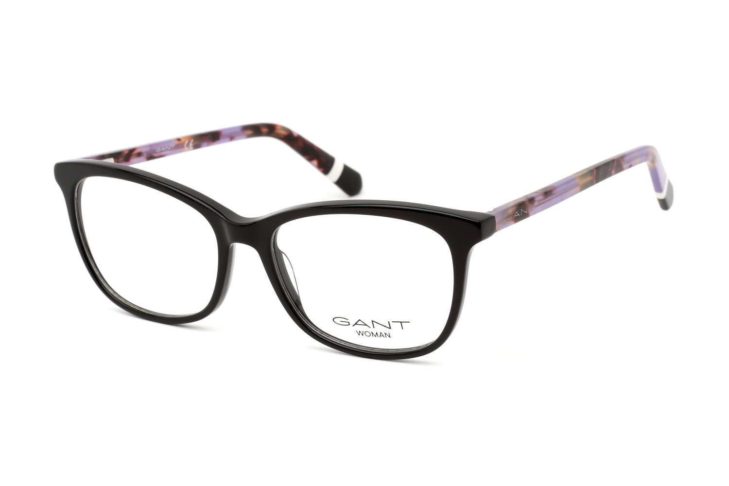 GANT GA4117 Shiny Black / Clear Lens 001 54X16X140
