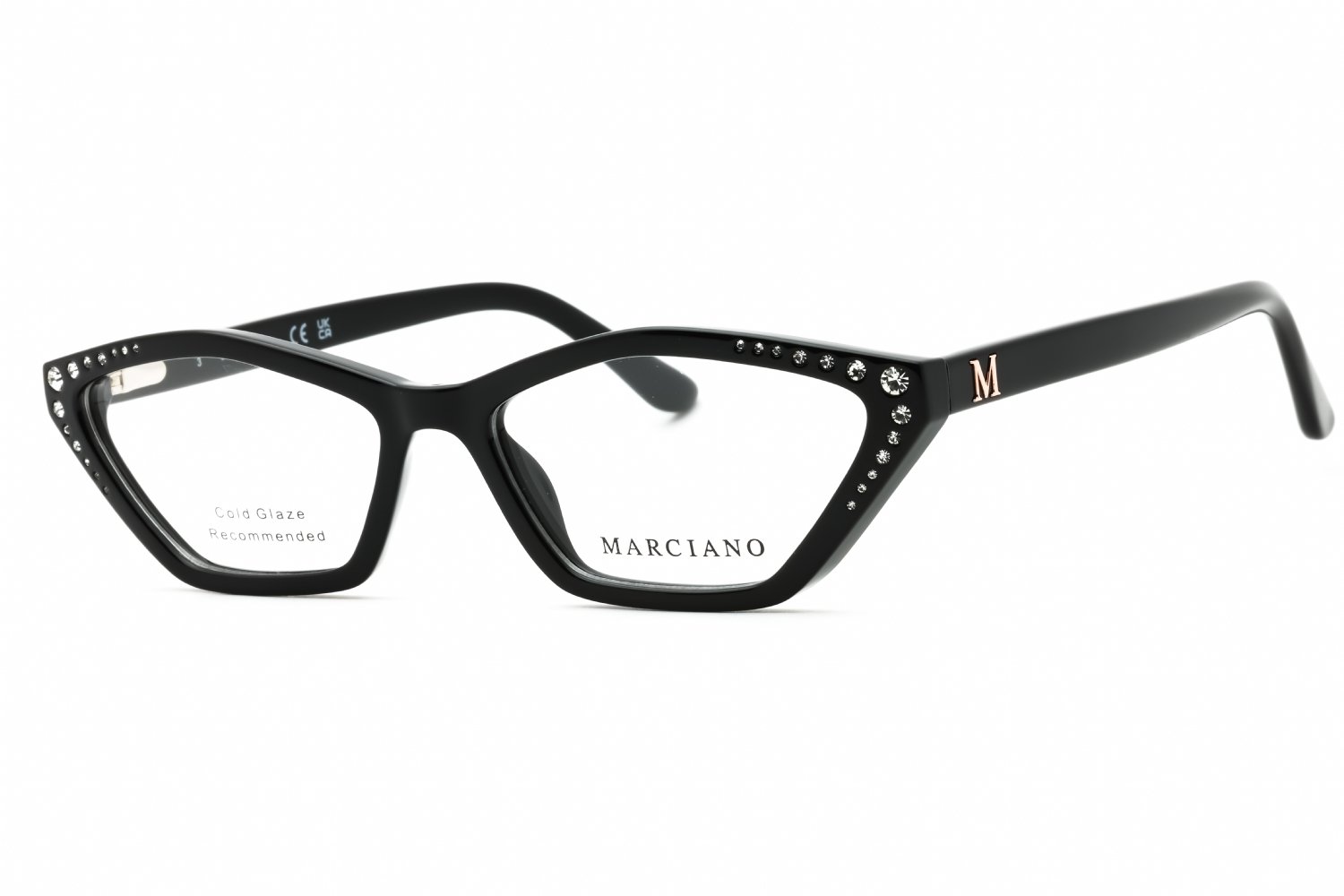 Guess by Marciano GM50002 shiny black/clear demo lens 001 54-16-145 MM
