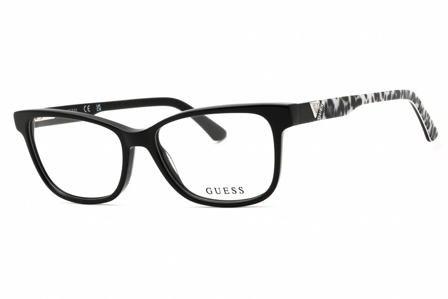 Guess GU2943 shiny black/clear demo lens 001 52-15-140 MM