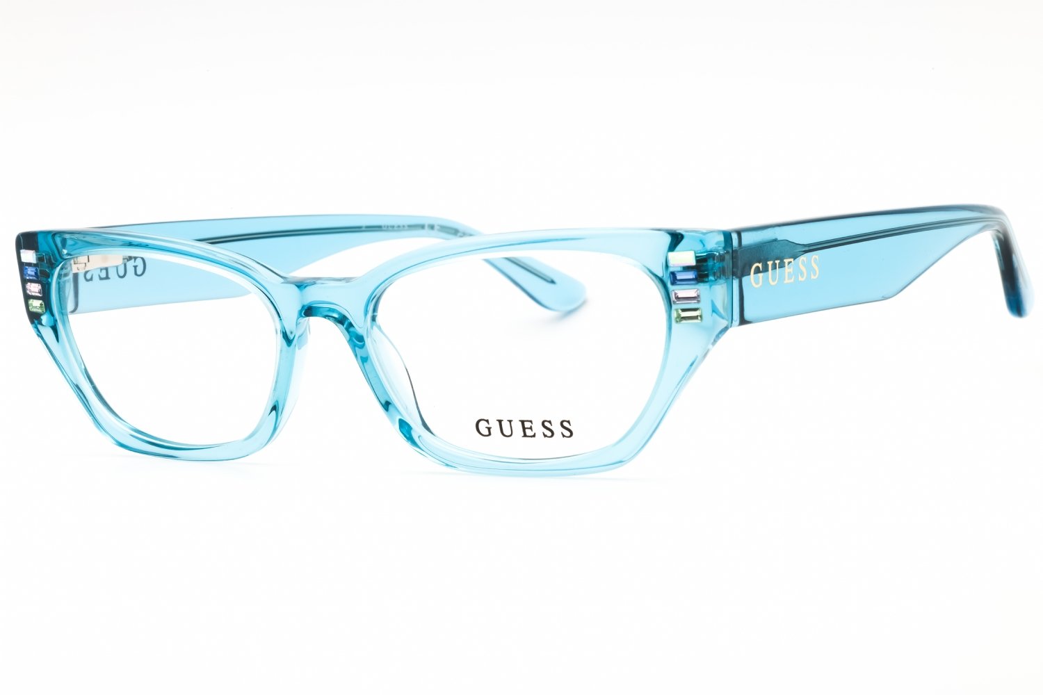 Guess GU2967 shiny turquoise/Clear demo lens 087 51-16-145 MM