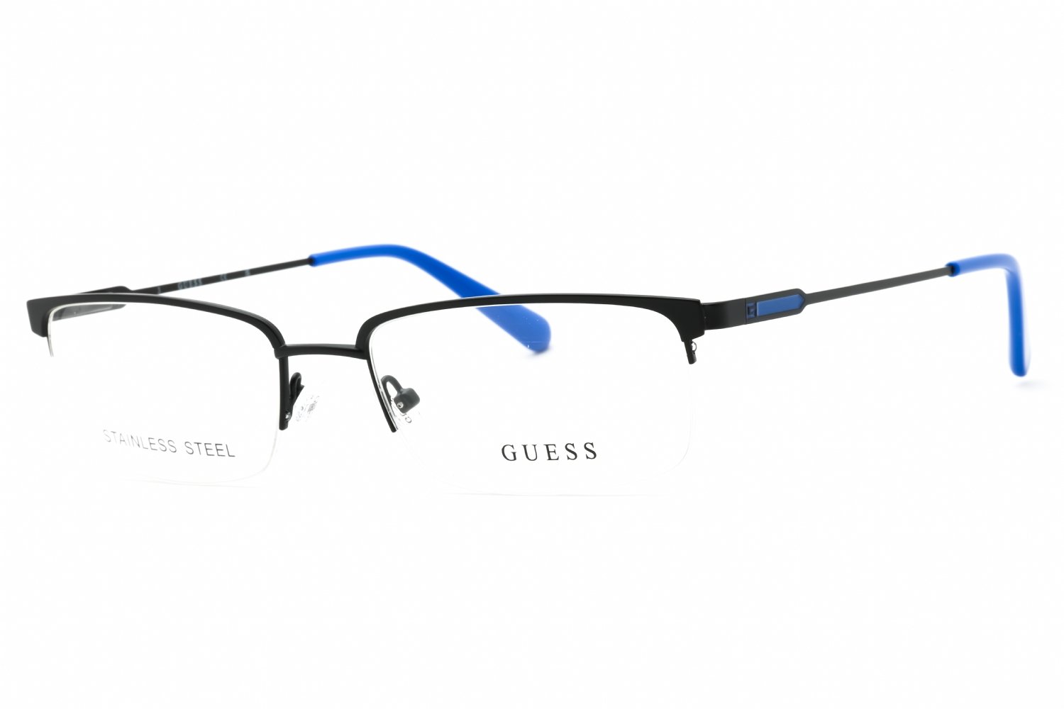 Guess GU50005 matte black/Clear demo lens 002 54-18-145 MM