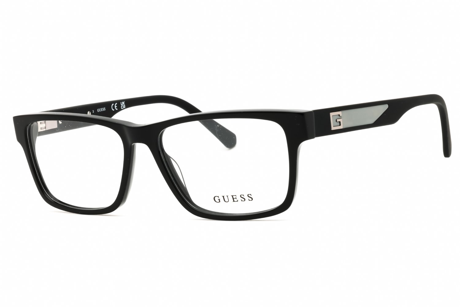 Guess GU50018 shiny black/Clear demo lens 001 54-15-145 MM
