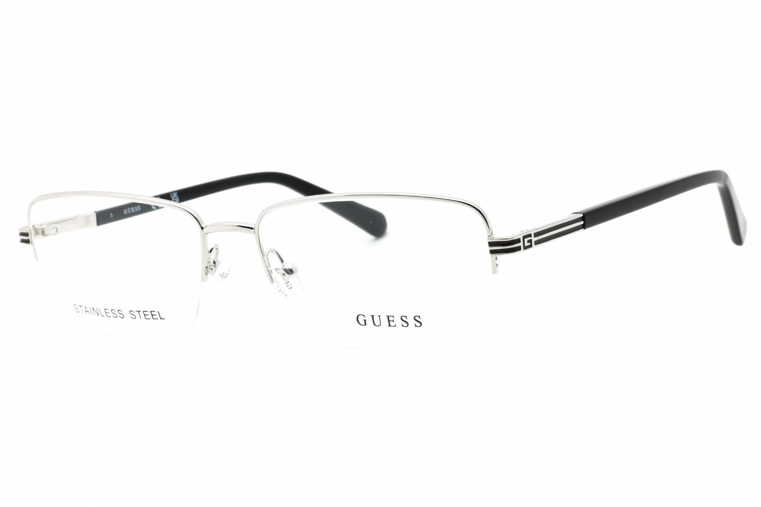Guess GU50044 shiny light nickeltin/clear demo lens 010 57-17-145 MM