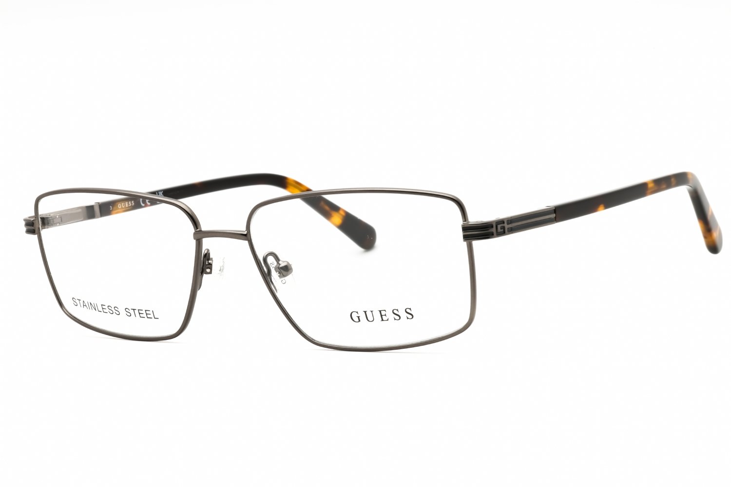Guess GU50061 matte gunmetal/clear demo lens 009 56-15-145 MM