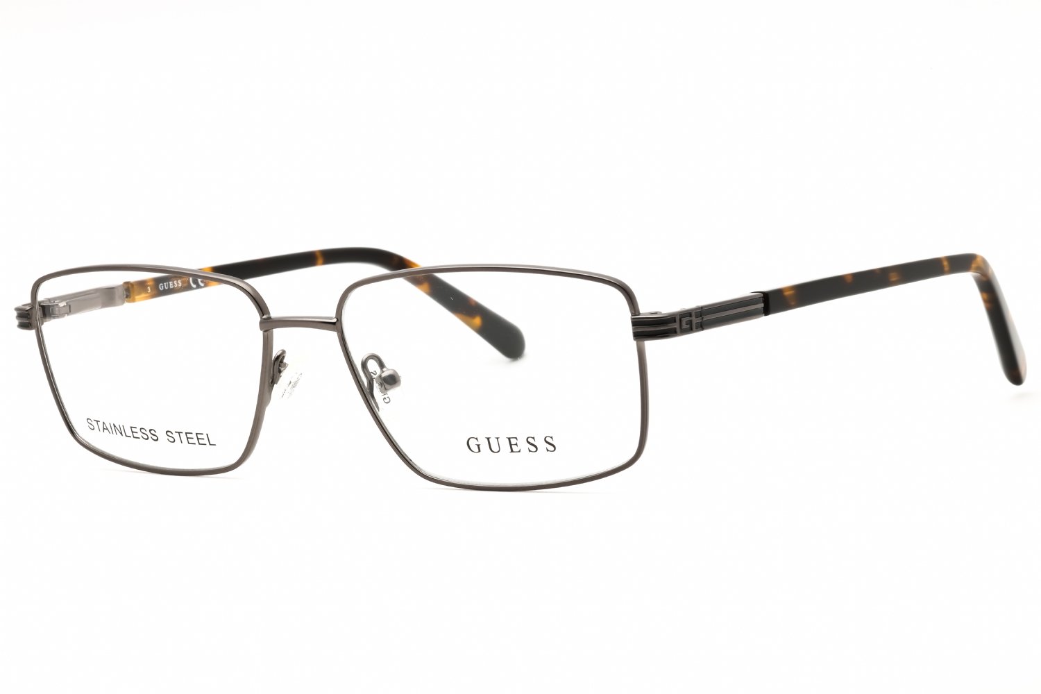 Guess GU50061 matte gunmetal/clear demo lens 009 54-15-145 MM