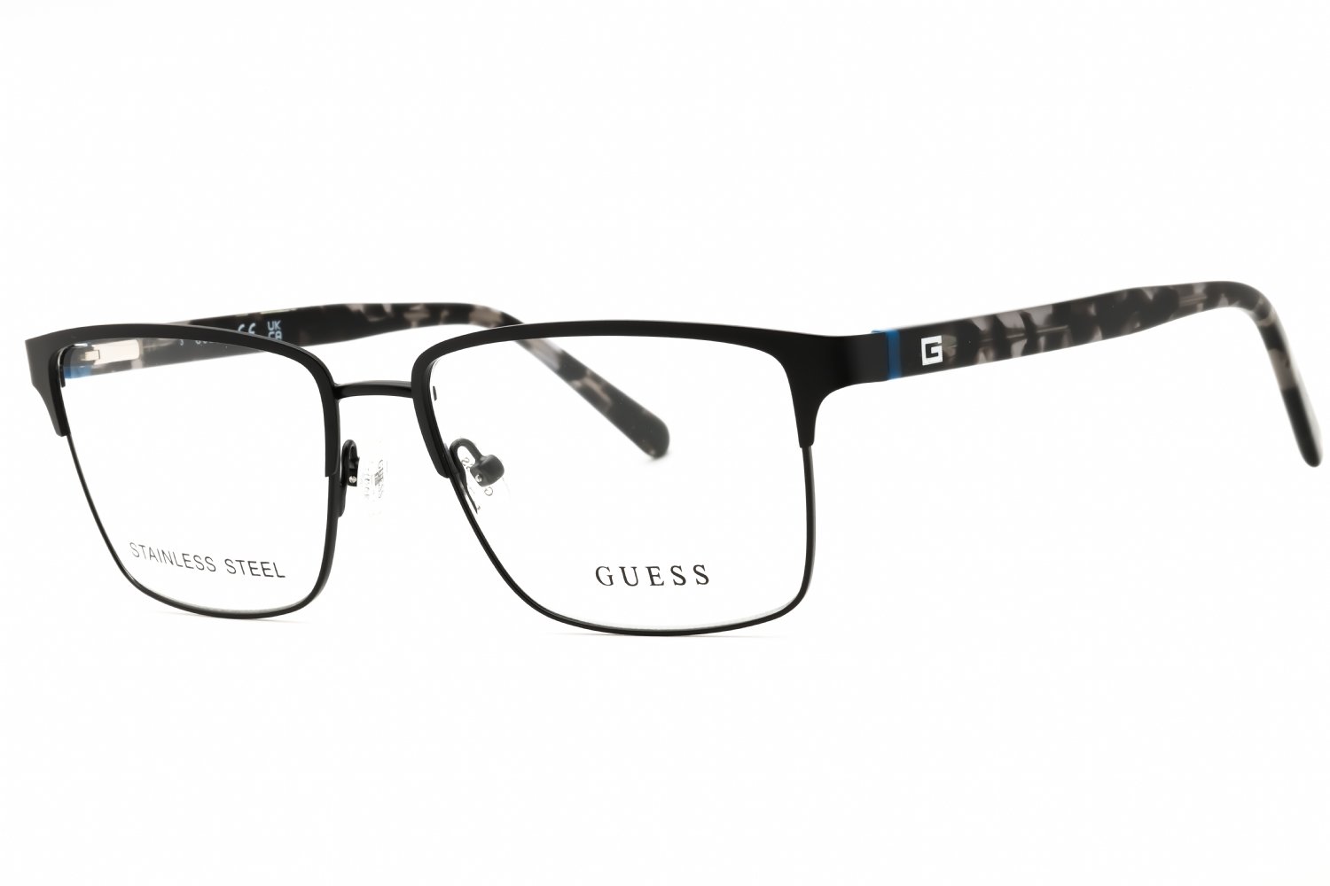 Guess GU50070 matte black/clear demo lens 002 54-16-145 MM
