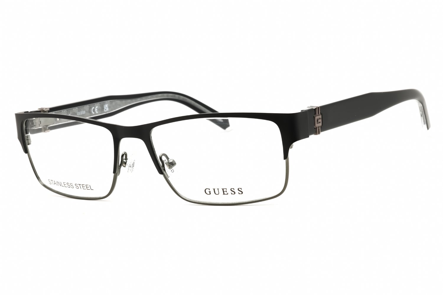 Guess GU50082 matte black/ clear demo lens 002 56-17-145 MM