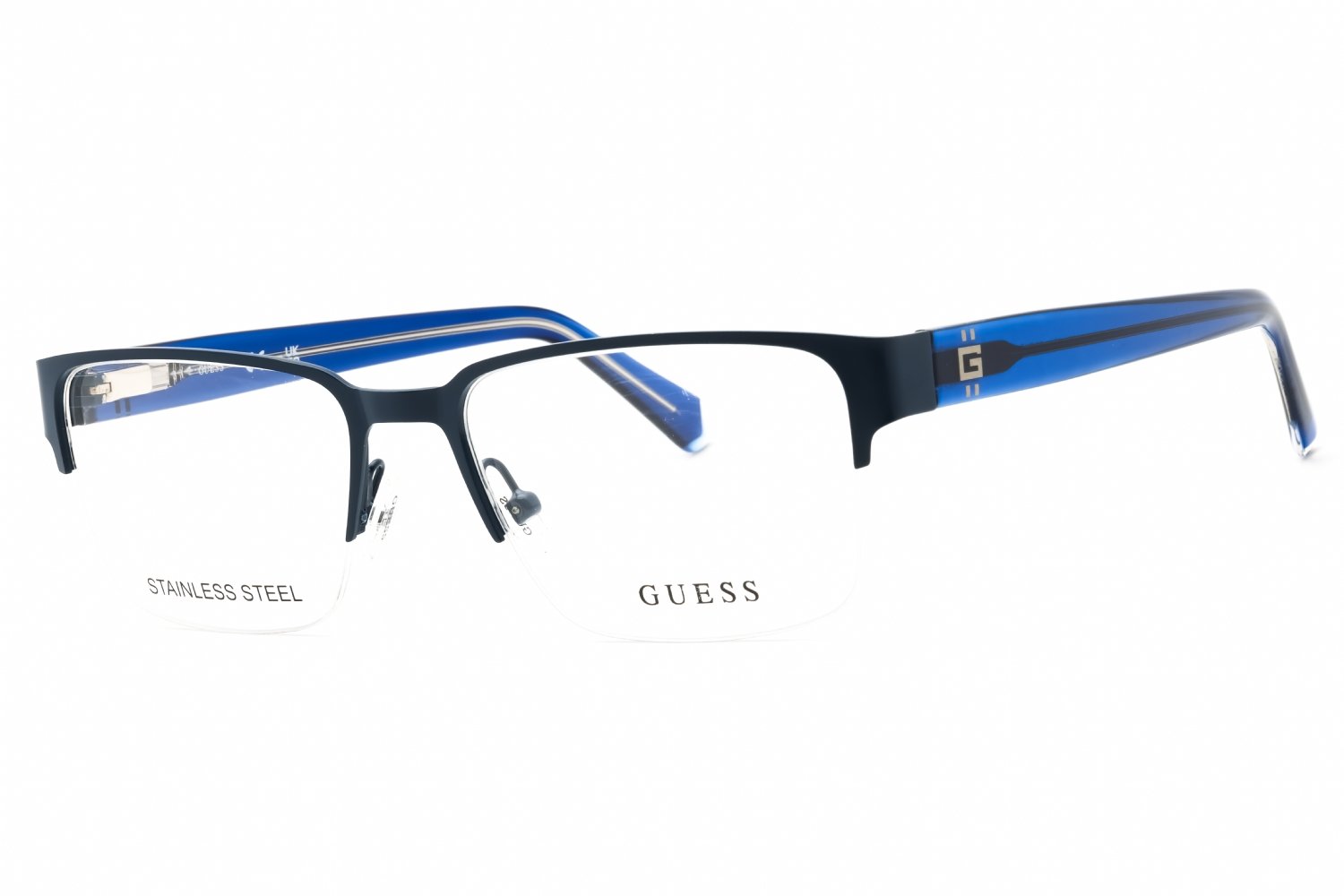 Guess GU50095 matte blue/clear demo lens 091 53X17X145