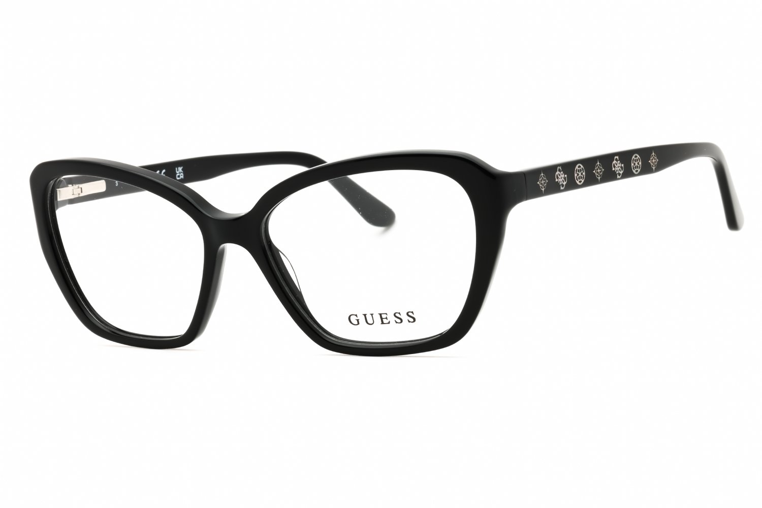 Guess GU50115 shiny black/clear demo lens 001 52-14-140 MM