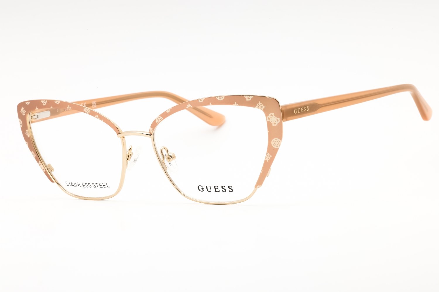 Guess GU50122 beige/other/clear demo lens 059 54-16-145 MM