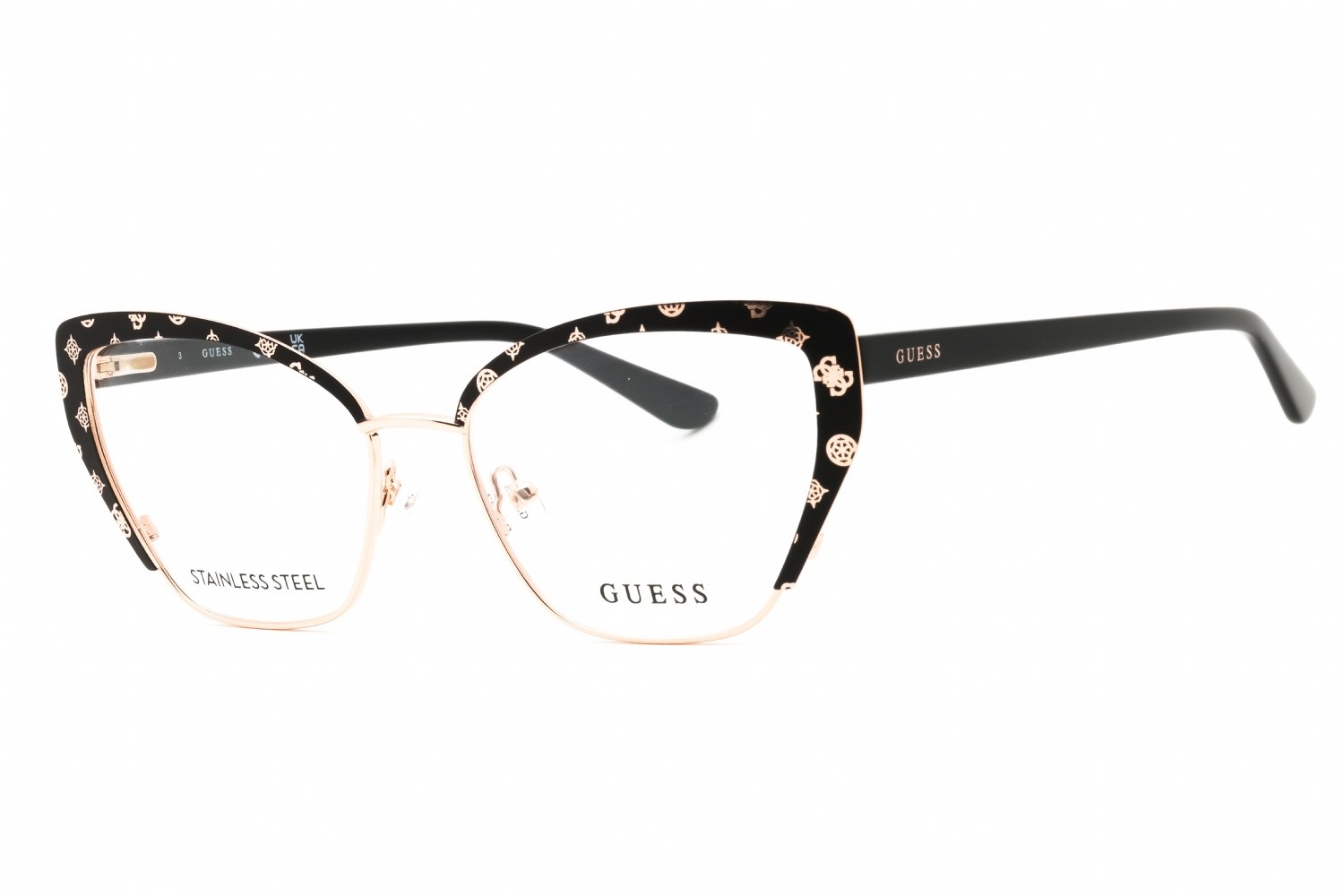 Guess GU50122 black/other/clear demo lens 005 54-16-145 MM