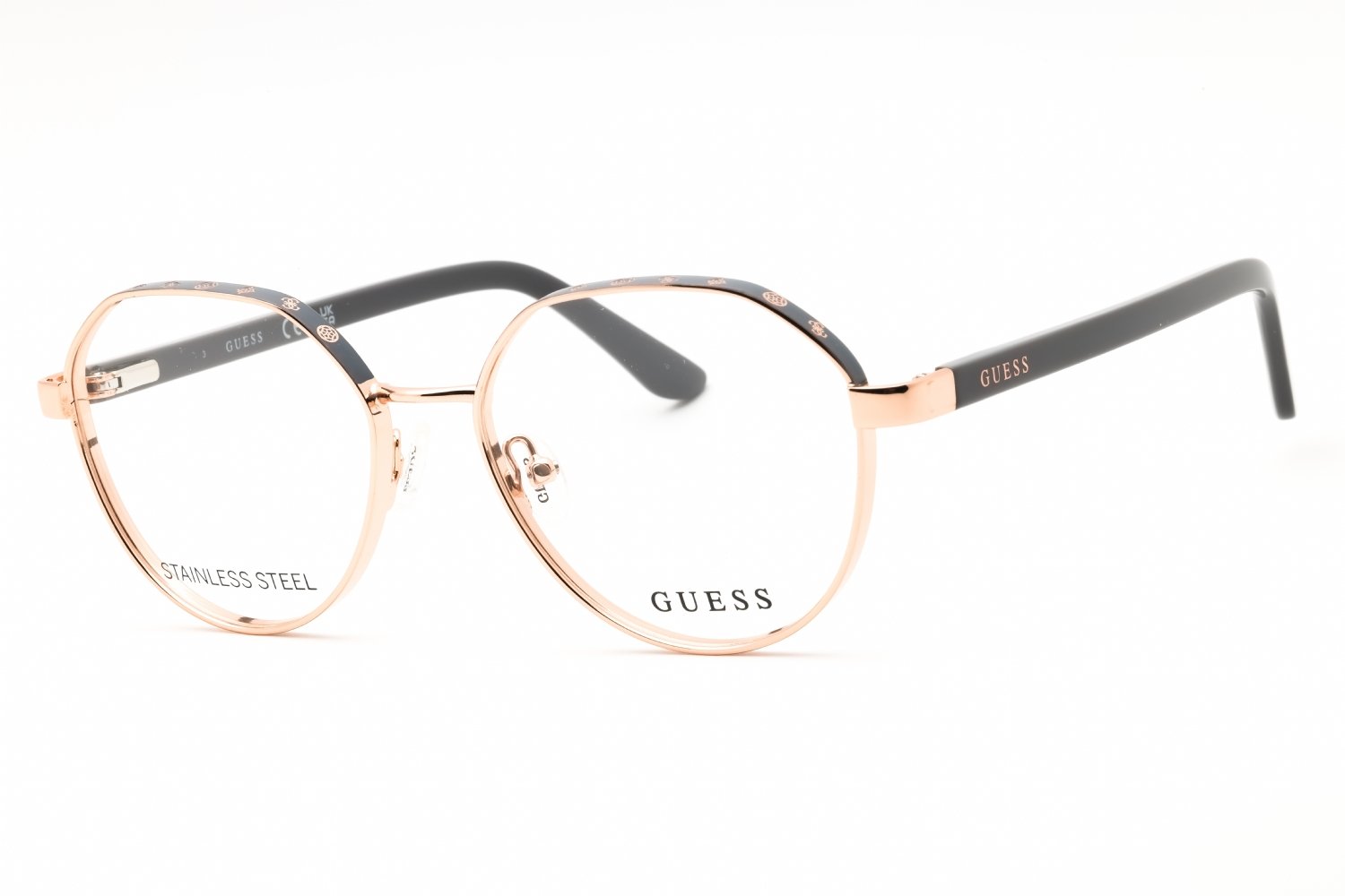 Guess GU50124 shiny rose gold/clear demo lens 028 51X16X140