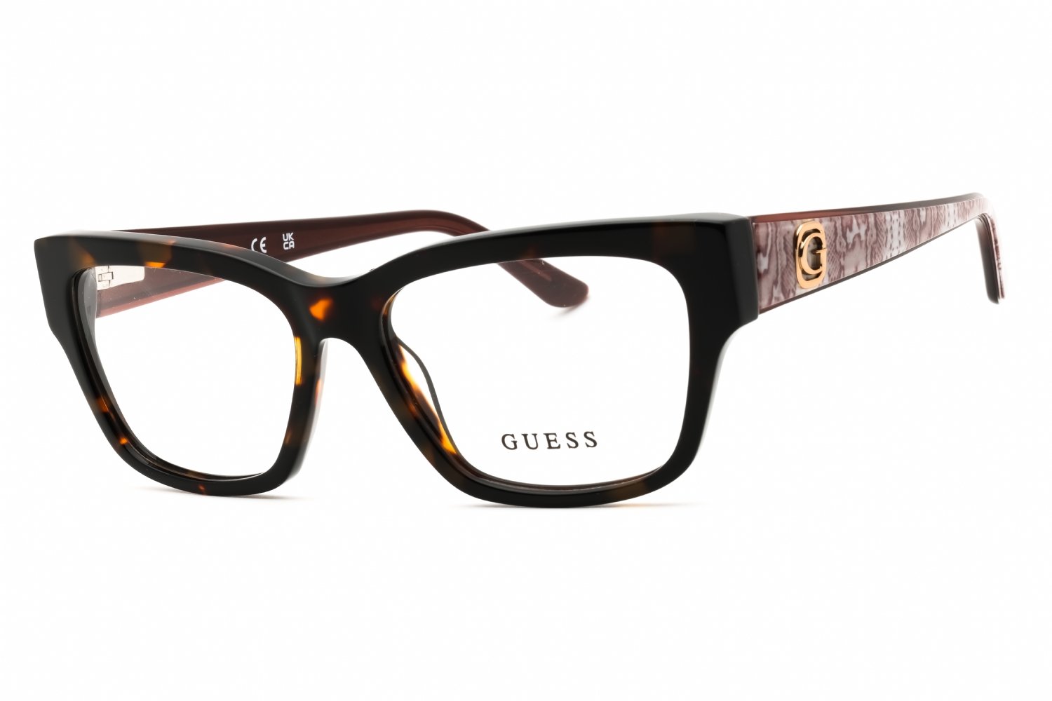 Guess GU50126 dark havana/clear demo lens 052 53-15-140 MM