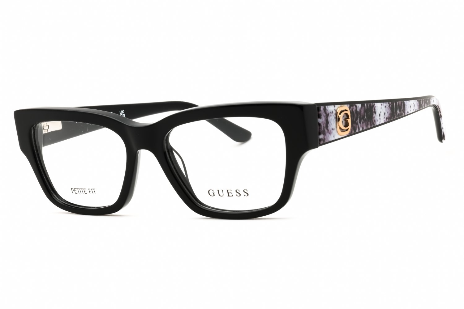 Guess GU50126 shiny black/clear demo lens 001 49-15-140 MM
