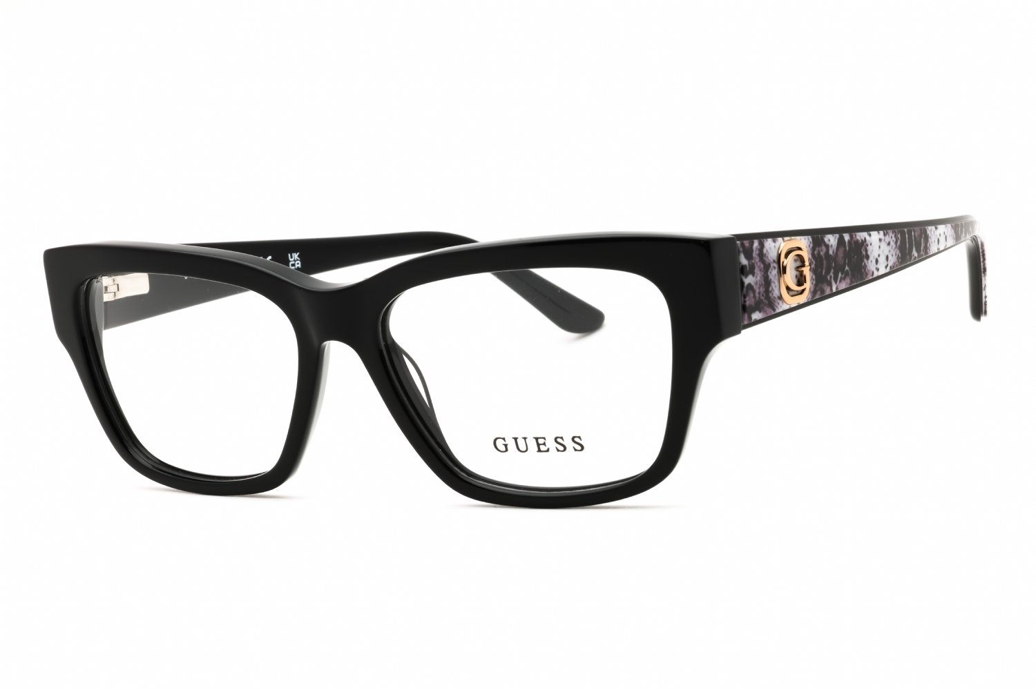 Guess GU50126 shiny black/clear demo lens 001 53X15X140