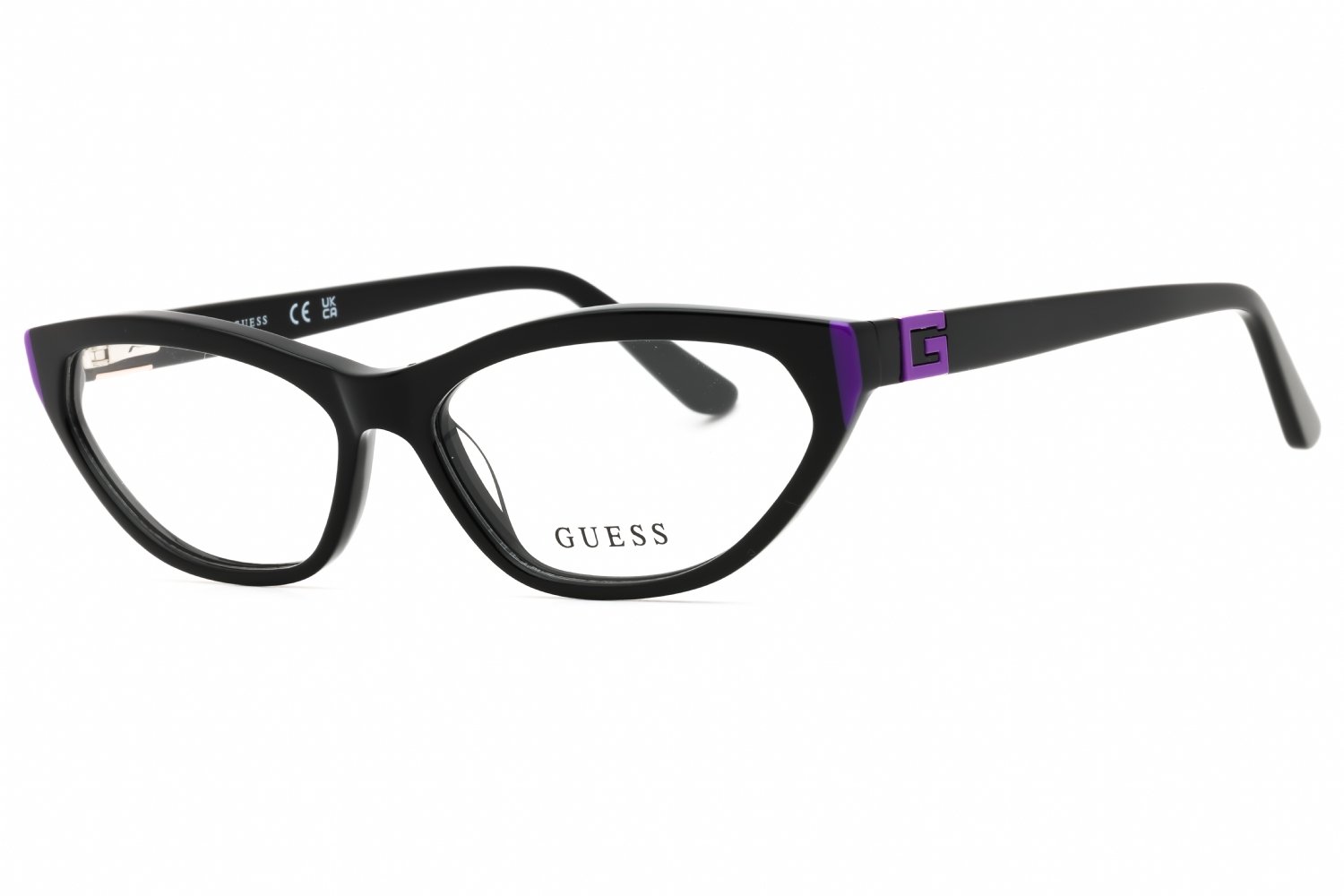 Guess GU50146 shiny black/clear demo lens 001 54X14X145