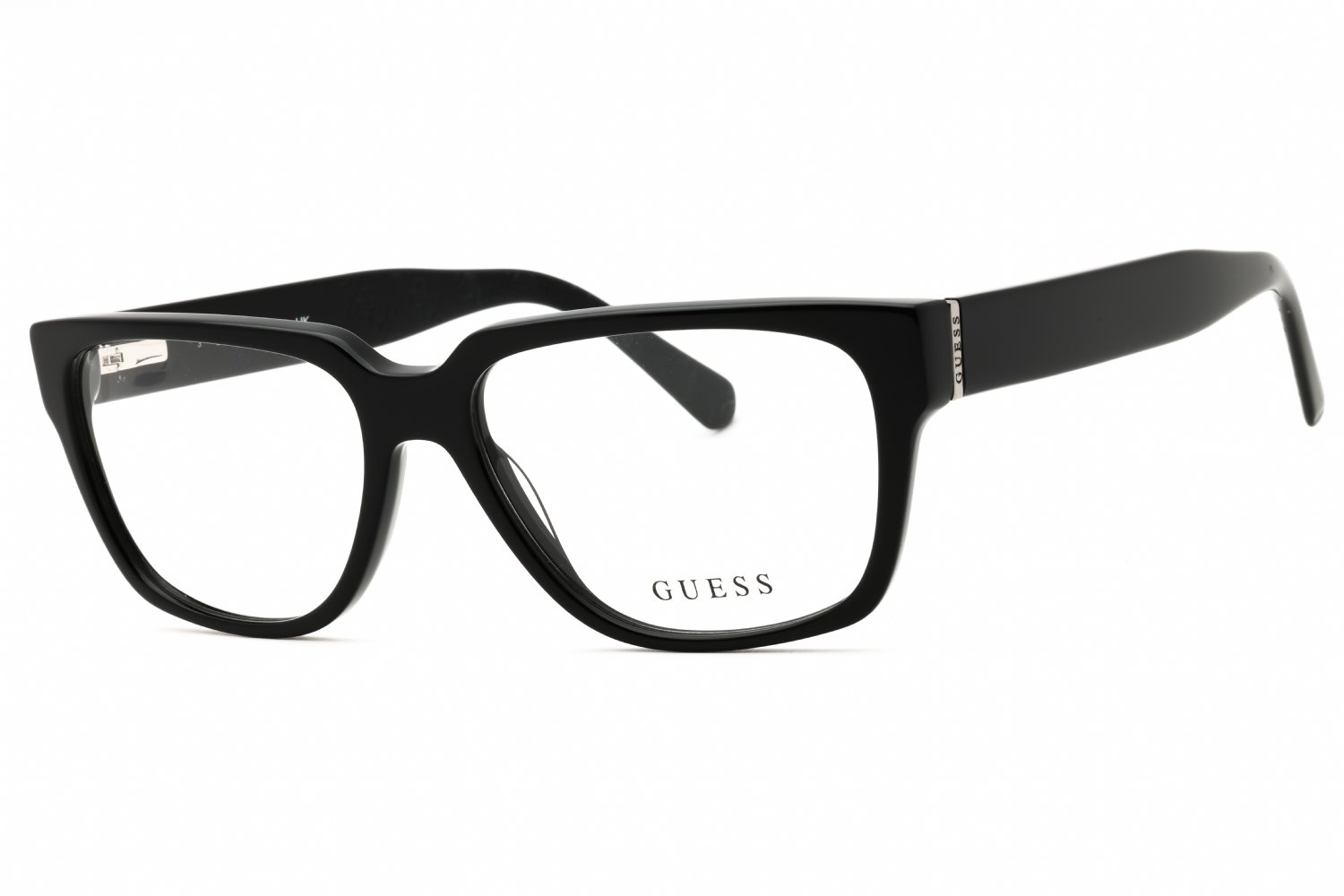 Guess GU50150 shiny black/Clear demo lens 001 55-16-145 MM