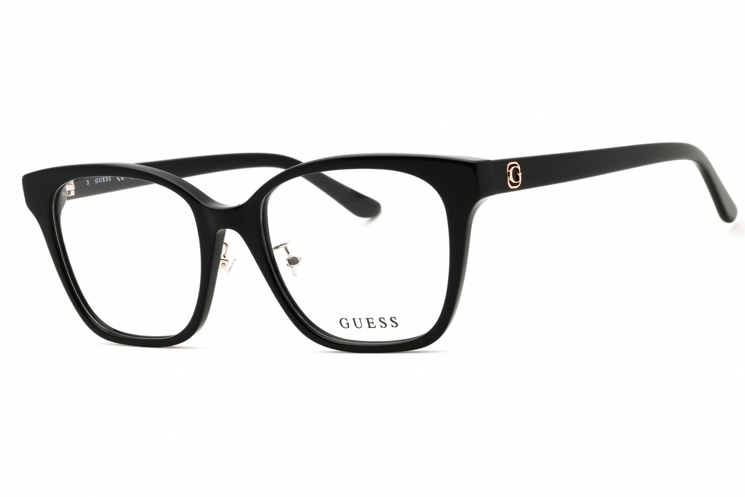 Guess GU50153-D shiny black/clear demo lens 001 53-18-145 MM