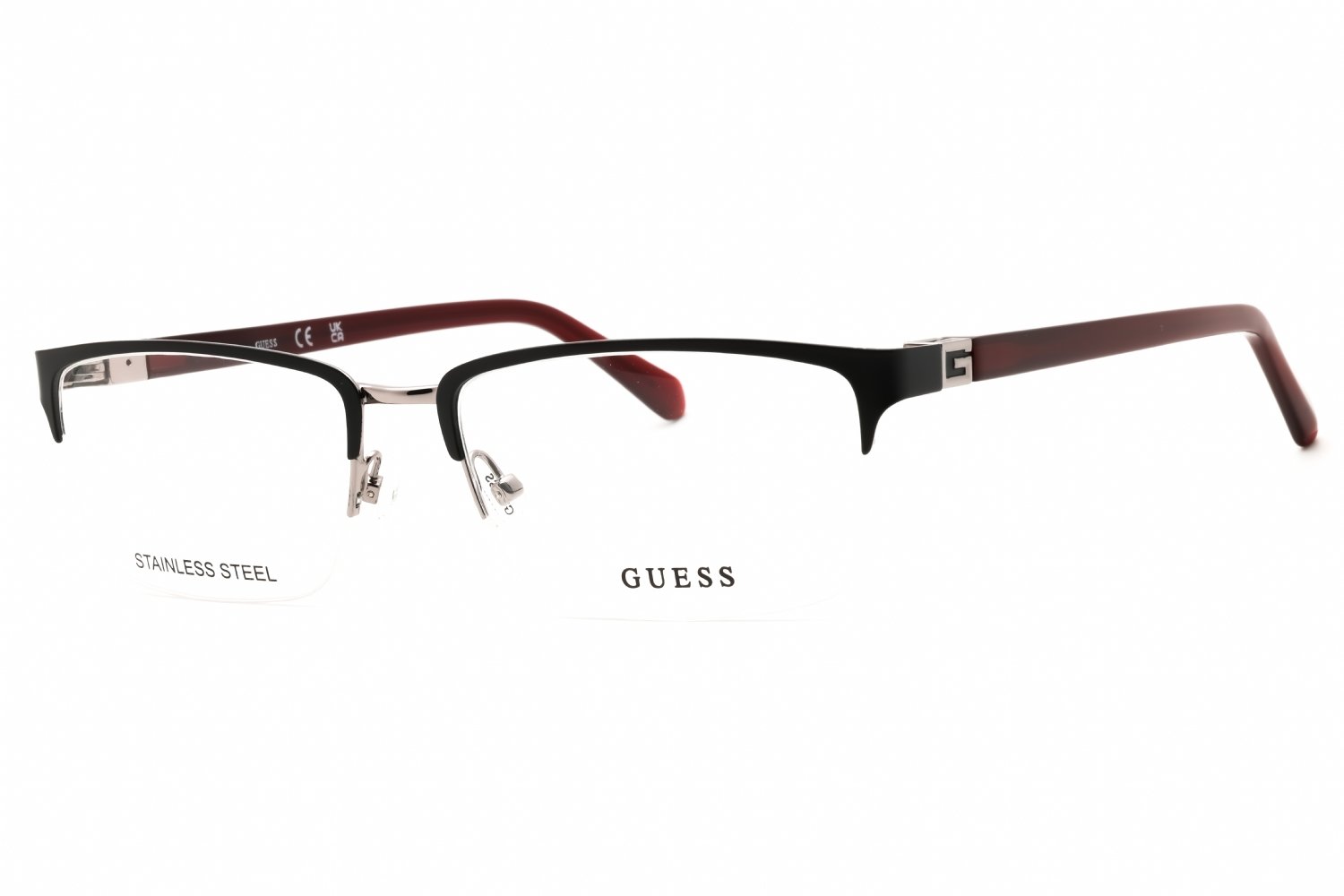 Guess GU50191 matte black/clear demo lens 002 58X18X145