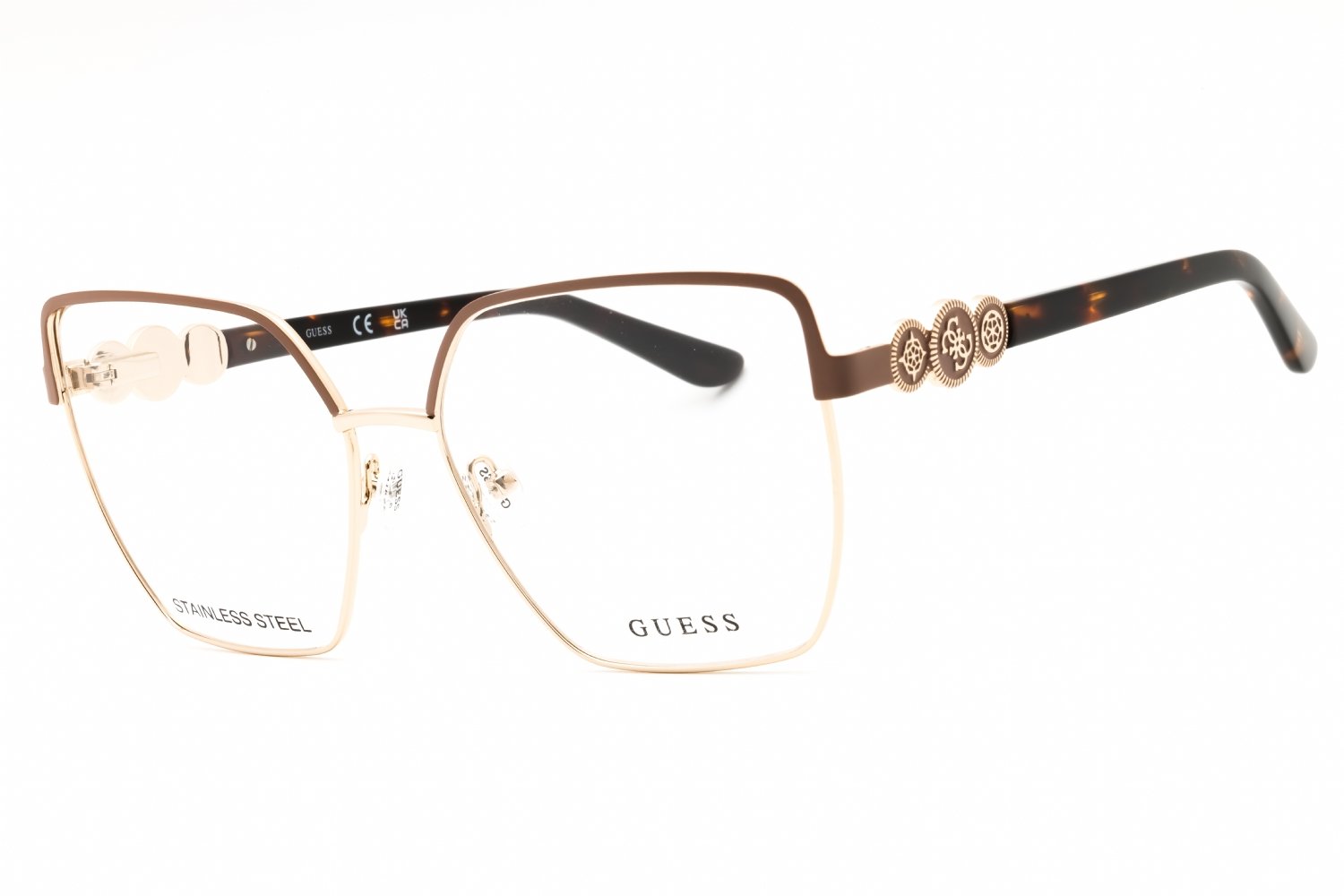 Guess GU50229 matte beige/clear demo lens 058 57X16X140