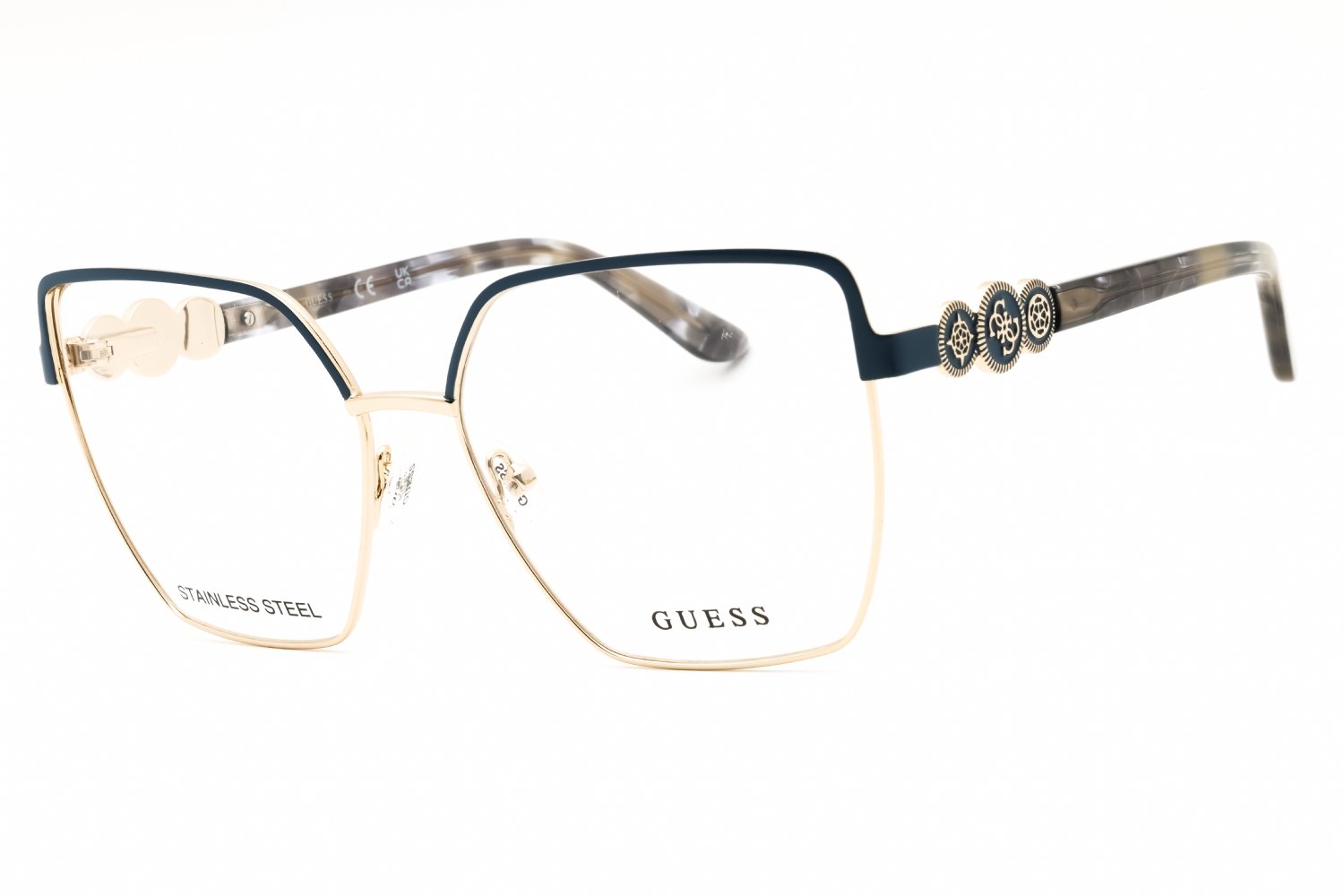 Guess GU50229 matte light blue/clear demo lens 085 57-16-140 MM