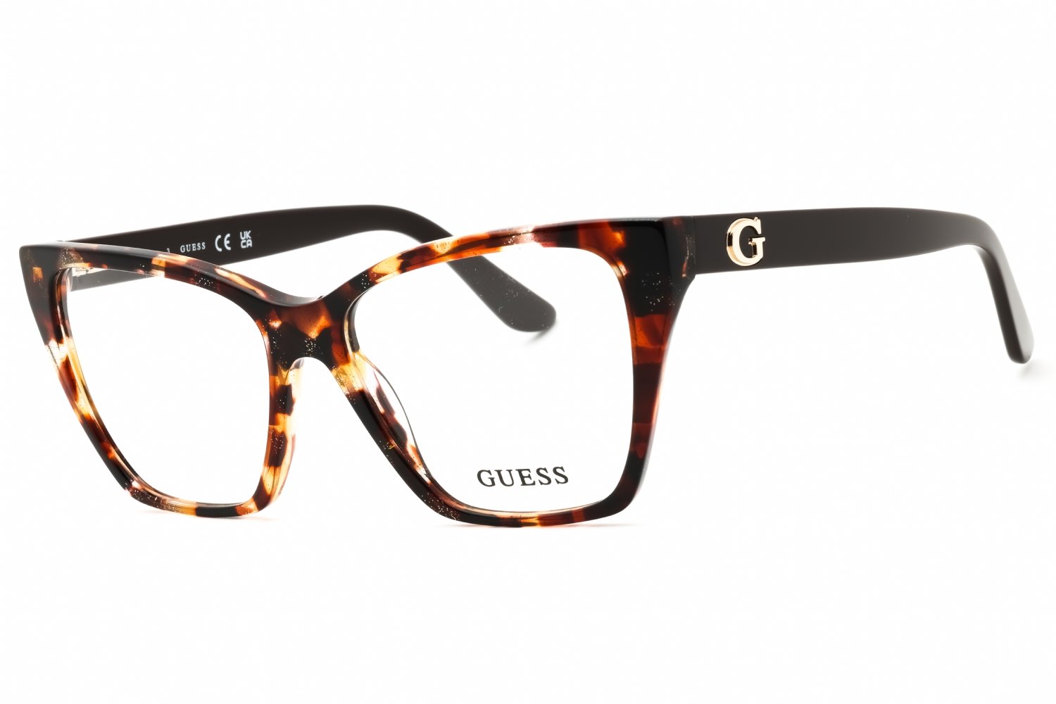 Guess GU50235 dark havana/clear demo lens 052 52-15-140 MM