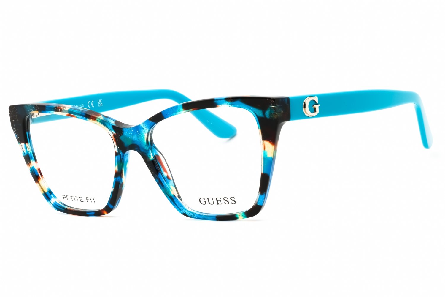 Guess GU50235 shiny turquoise/clear demo lens 087 50-15-140 MM