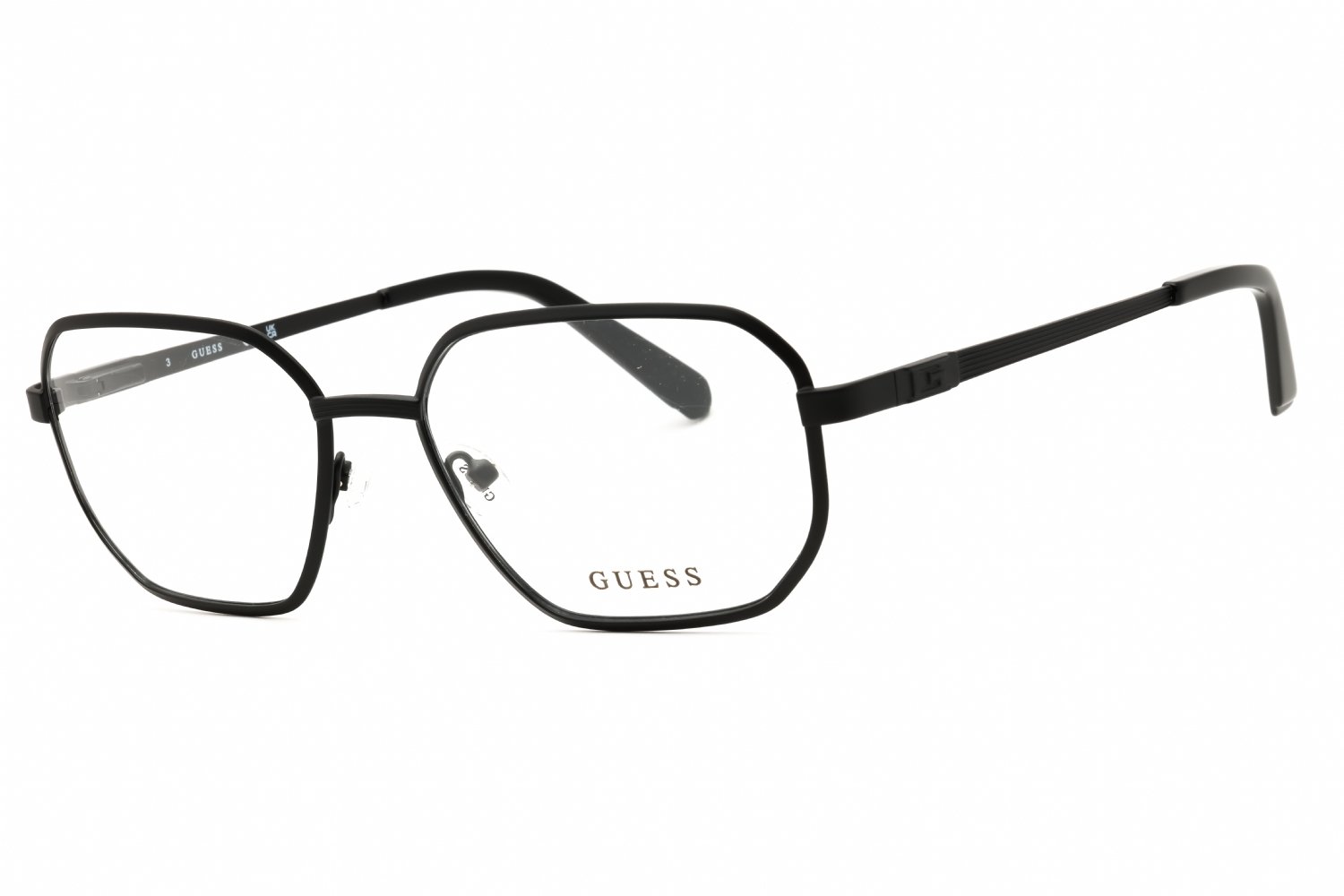 Guess GU50240 matte black/clear demo lens 002 56-17-145 MM