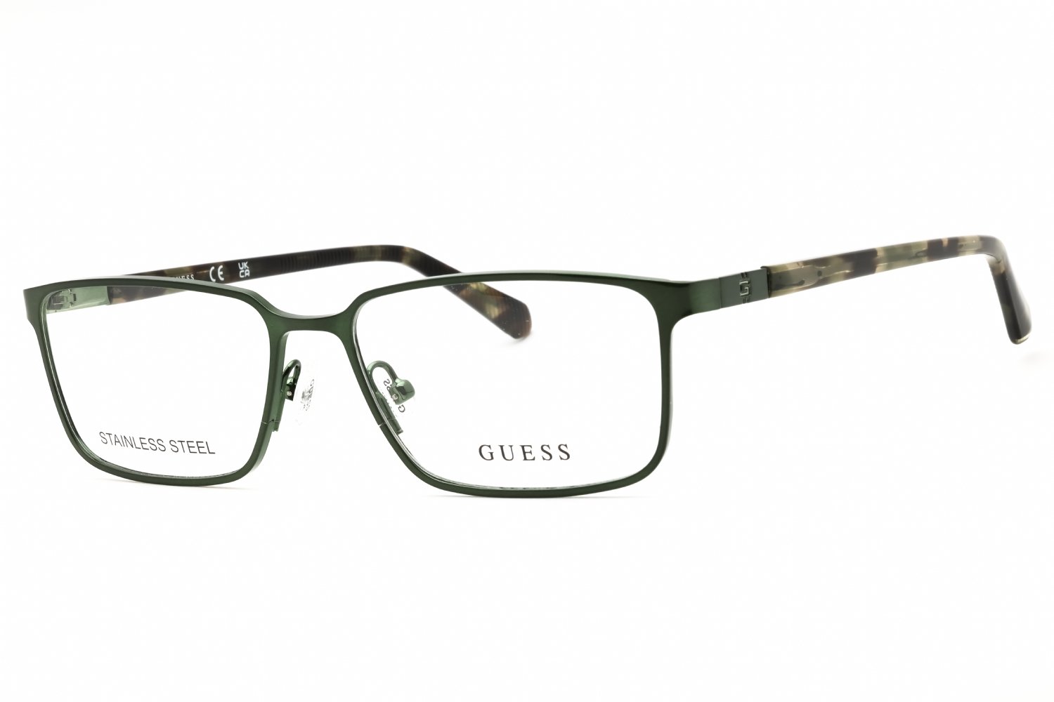 Guess GU50244 matte dark green/clear demo lens 097 55-16-145 MM