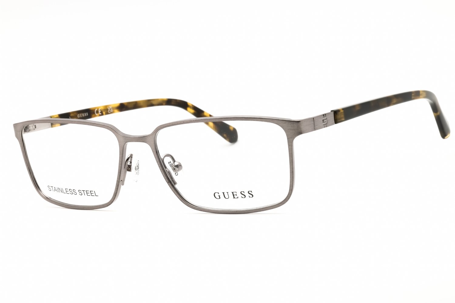 Guess GU50244 matte gunmetal/clear demo lens 009 55-16-145 MM