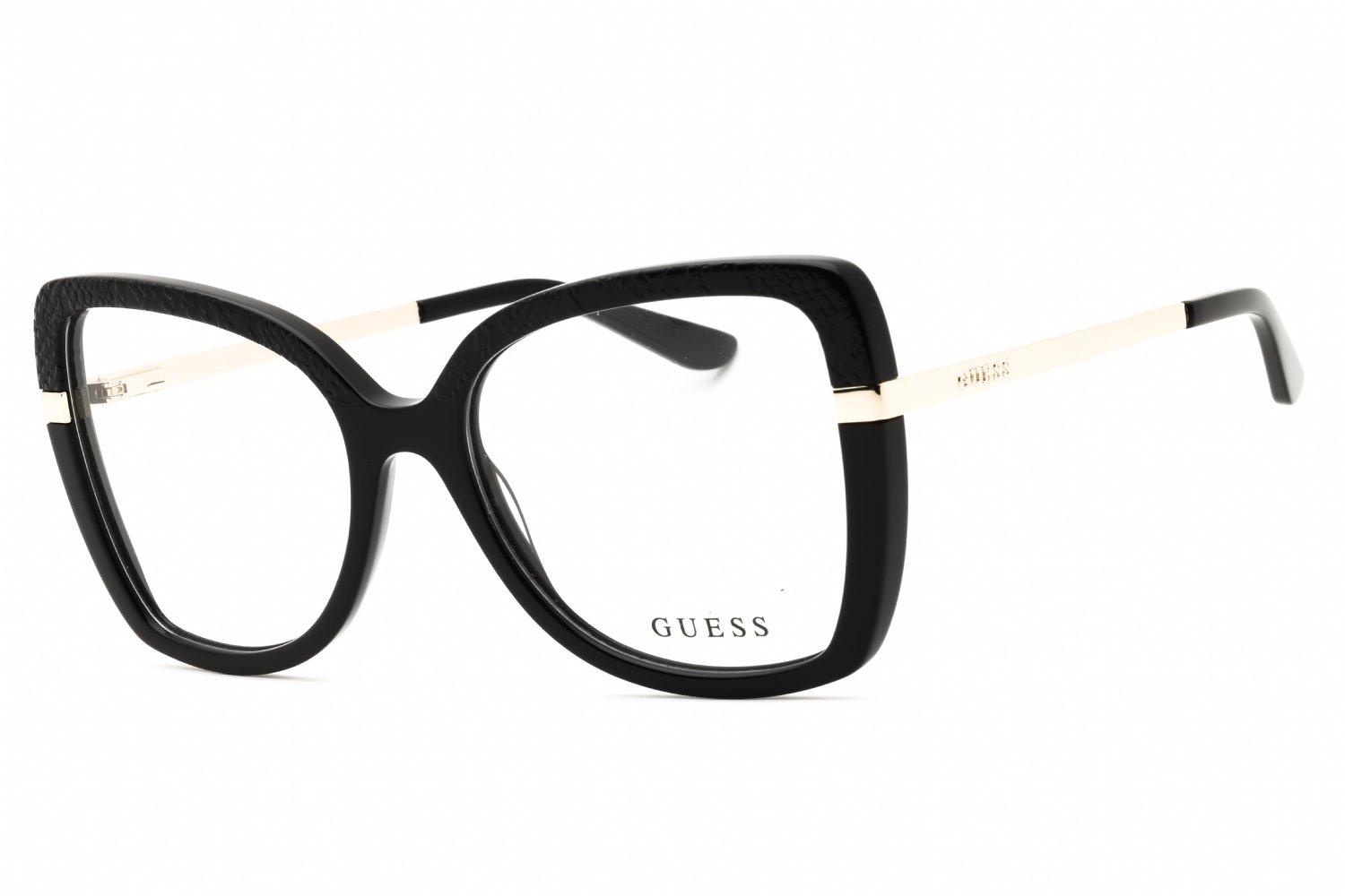 Guess GU50245 shiny black/clear demo lens 001 54-18-140 MM