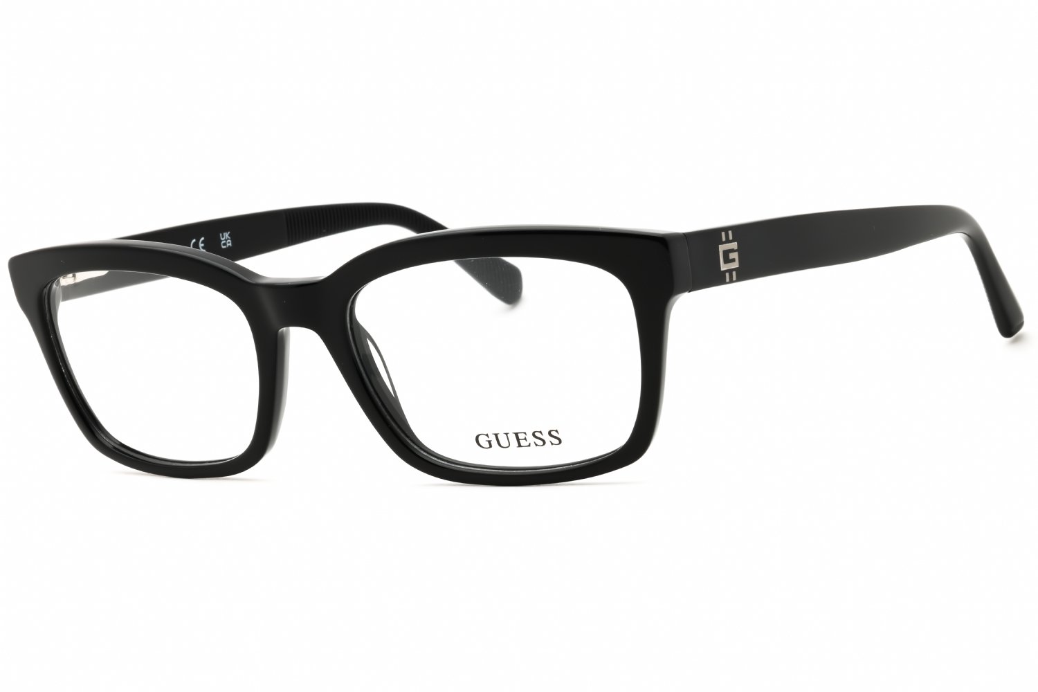 Guess GU50252 shiny black/clear demo lens 001 55-19-145 MM