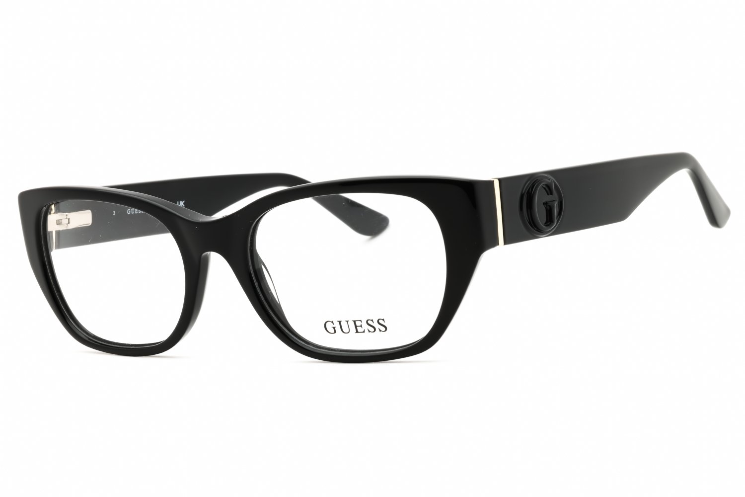 Guess GU50304 shiny black/clear demo lens 001 52-18-140 MM