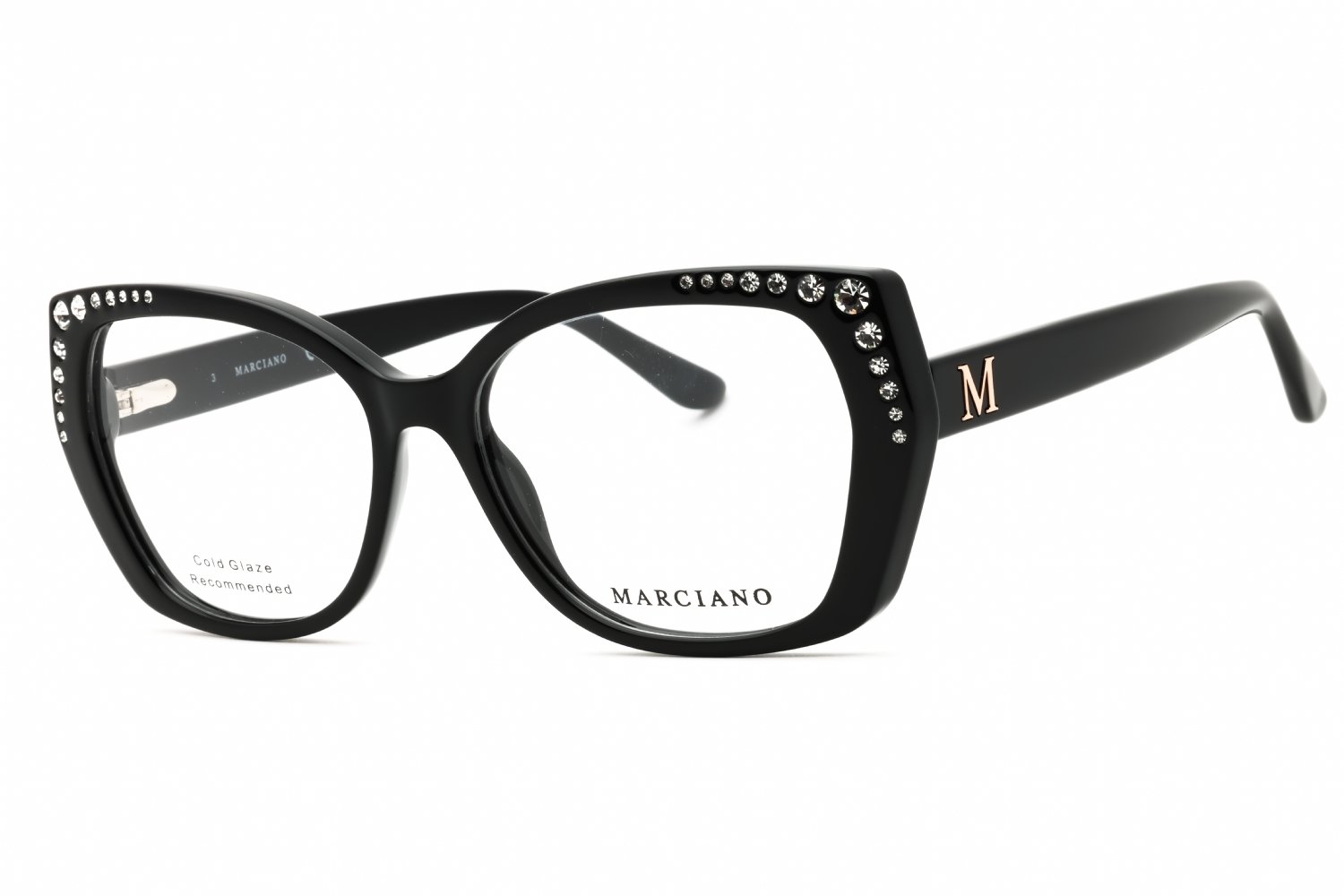 Guess by Marciano GM50001 shiny black/clear demo lens 001 56-16-145 MM