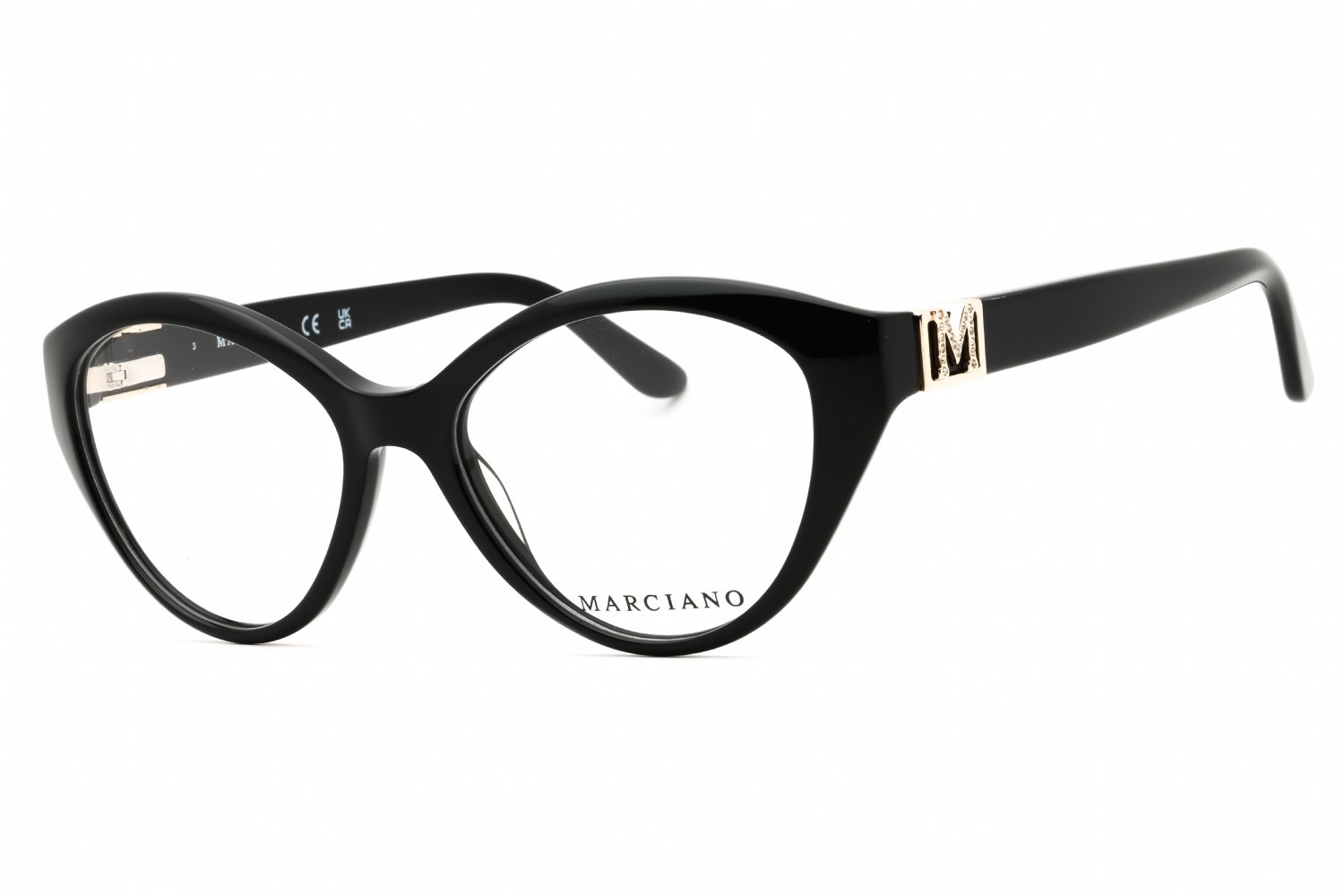 Guess by Marciano GM50004 shiny black/clear demo lens 001 52-16-140 MM