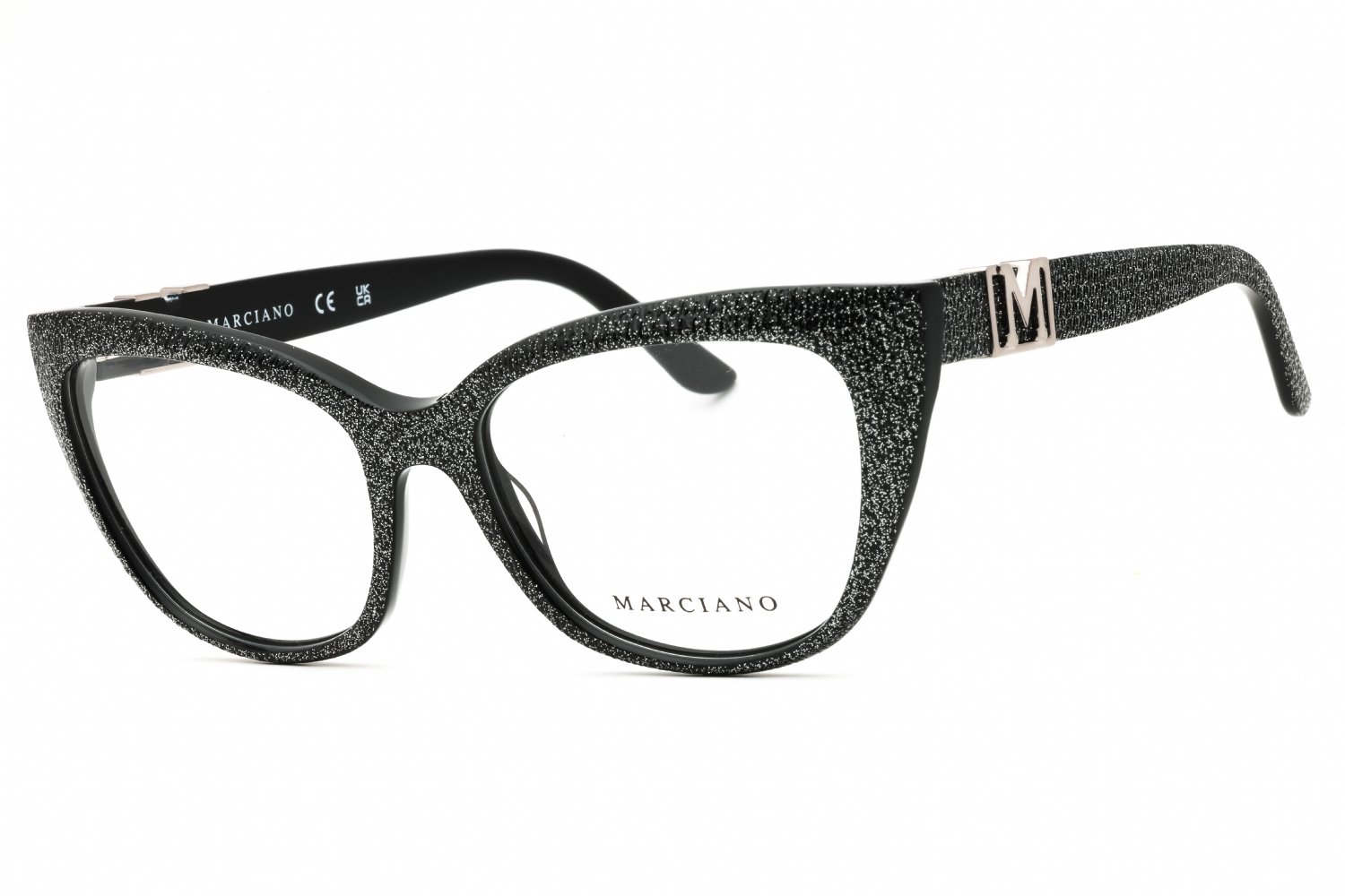 Guess by Marciano GM50008 shiny black/Clear demo lens 001 55-17-145 MM