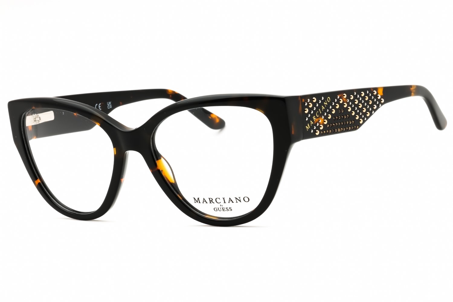 Guess by Marciano GM50018 dark havana/clear demo lens 052 54-17-140 MM