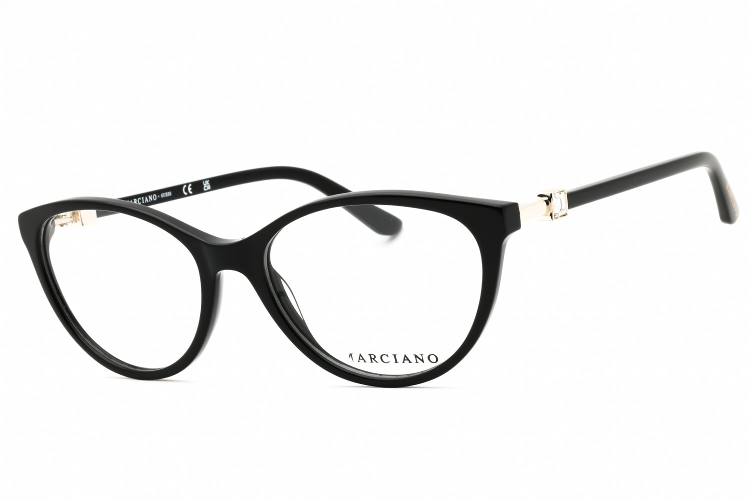 Guess by Marciano GM50023 shiny black/clear demo lens 001 53-16-140 MM