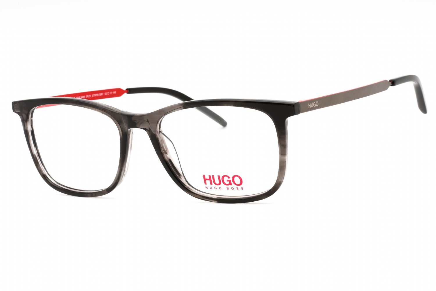 HUGO HG 1018 SAM STRIPED GREY/Clear demo lens 0PZH 00 52X17X145