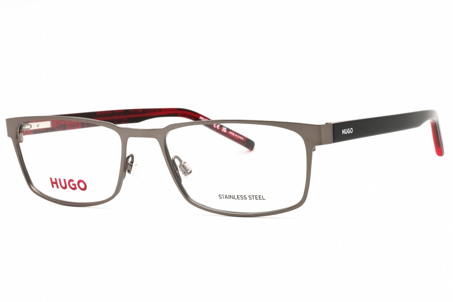 HUGO HG 1075 Semi Matte Dark Ruthenium /Clear demo lens 0R80 00 56-18-145 MM