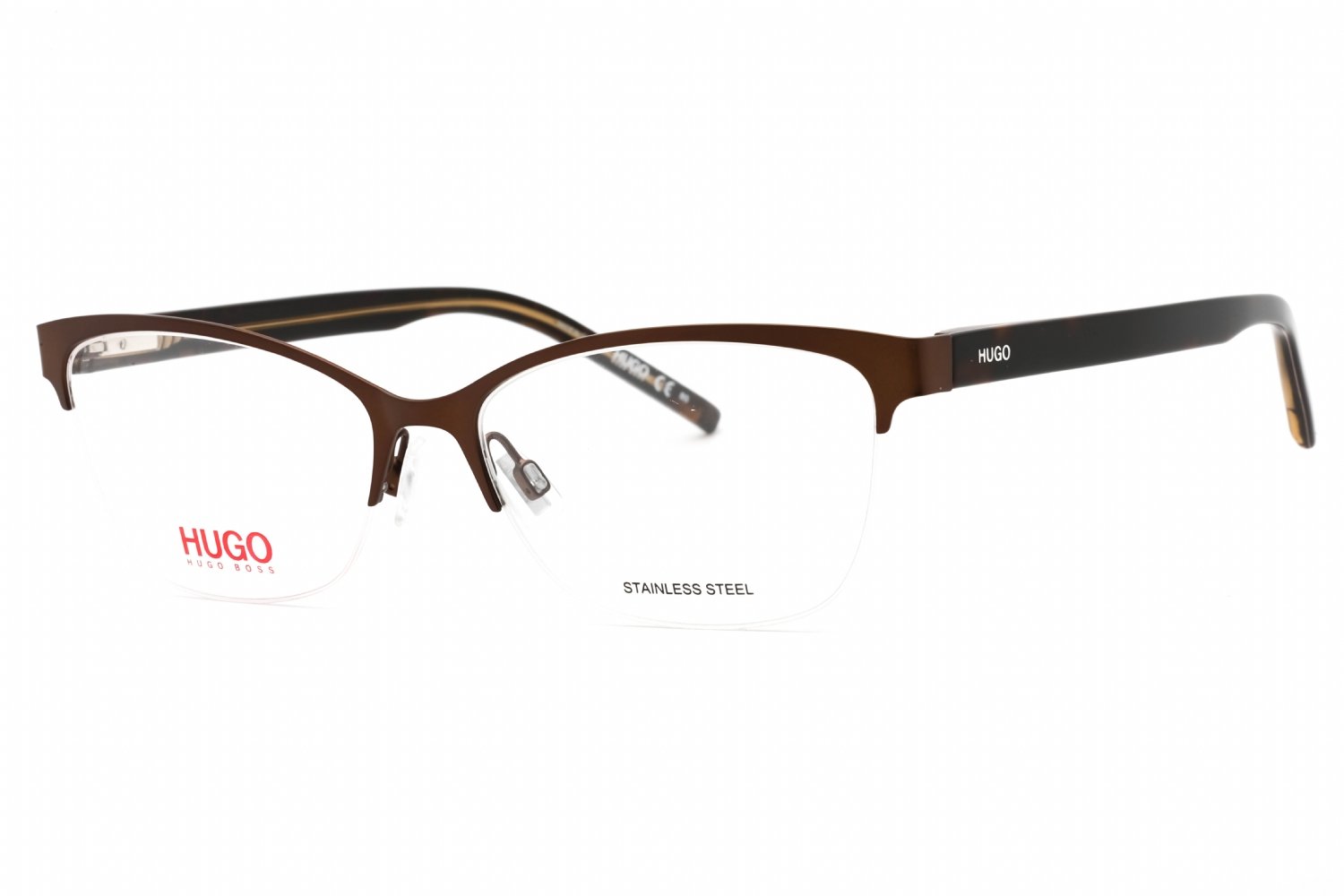 HUGO HG 1079 MATTE BROWN/Clear demo lens 04IN 00 56-16-145 MM