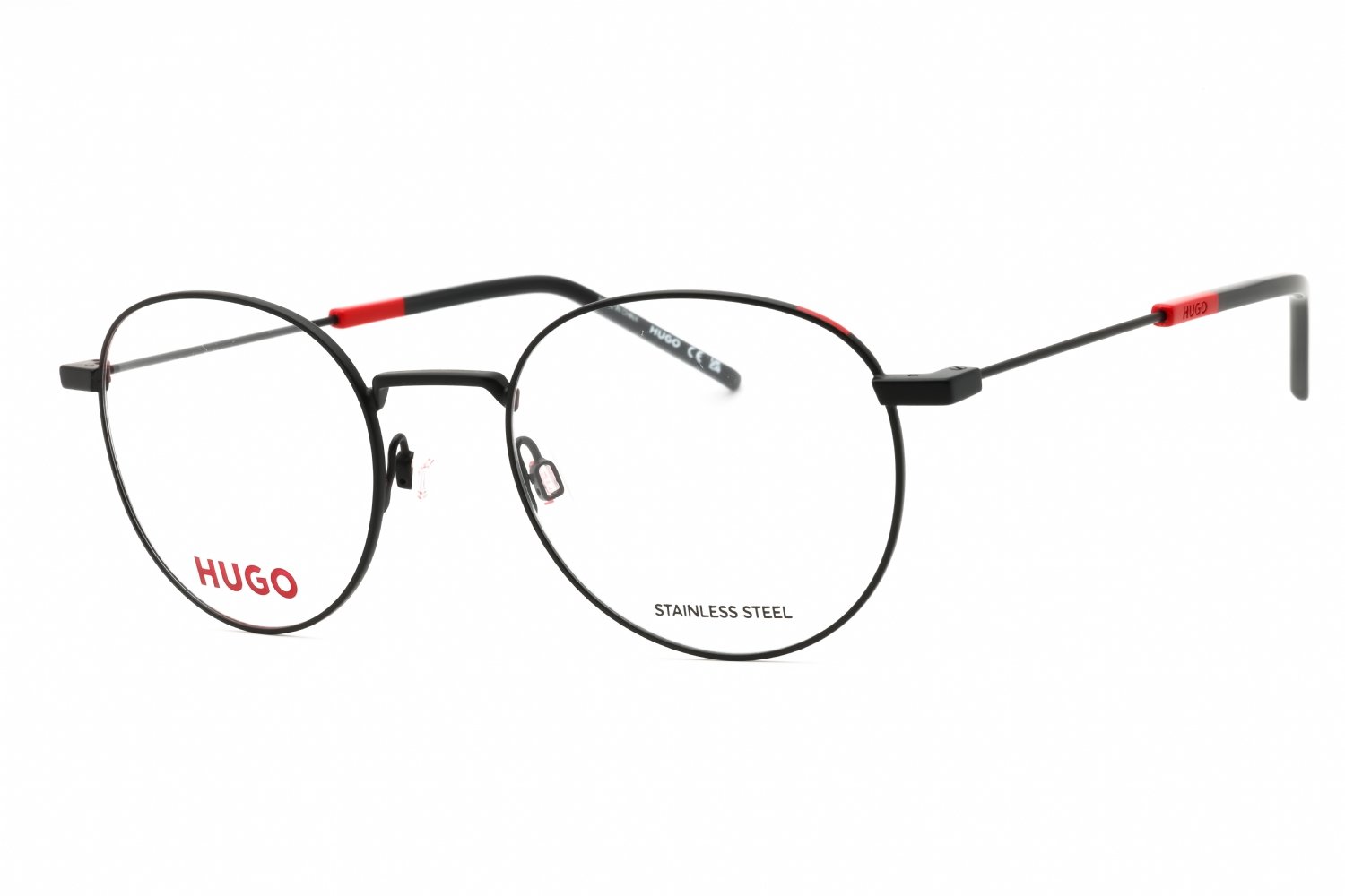 HUGO HG 1122 MT BLK RD/Clear demo lens 0BLX 00 51-21-145 MM