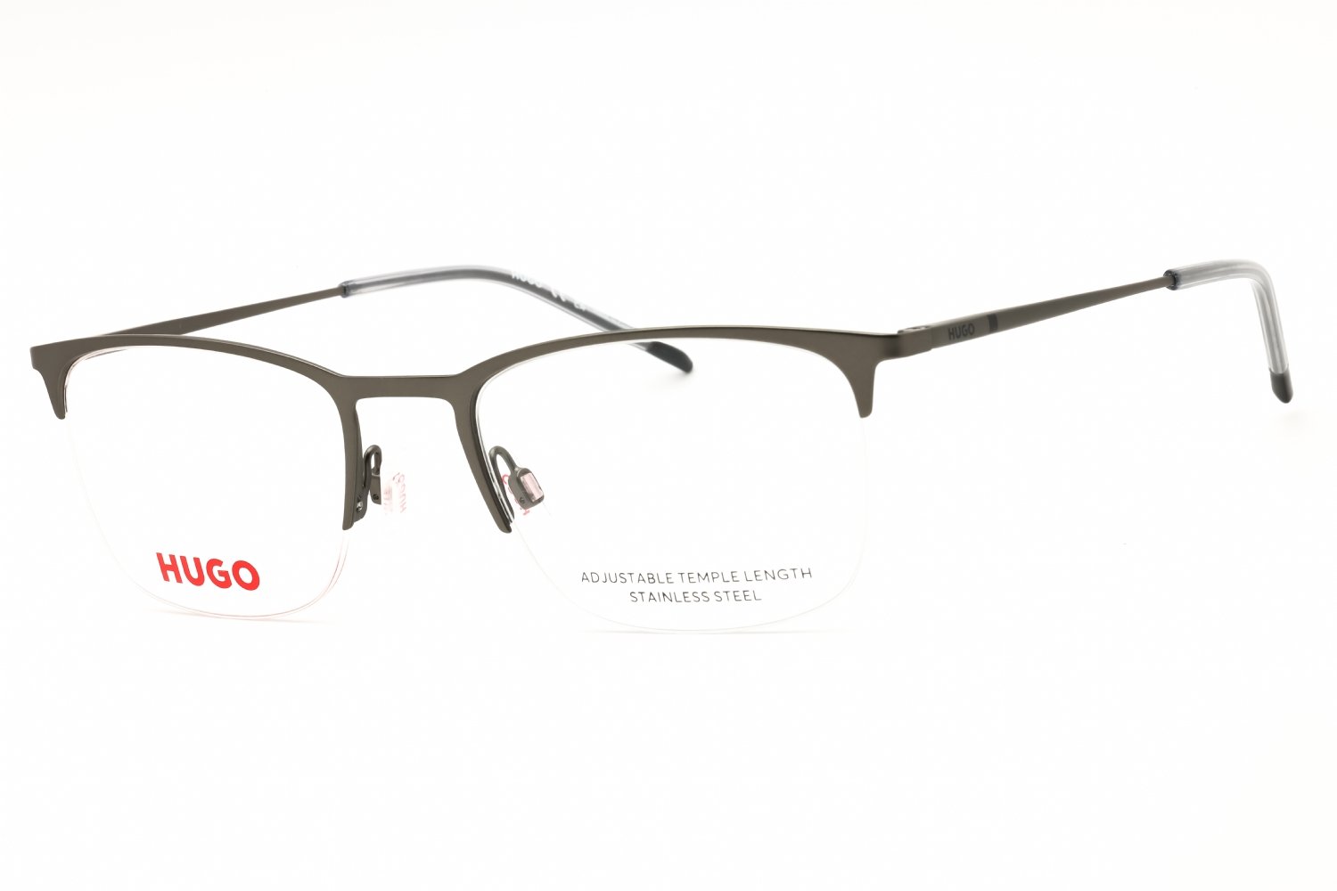 HUGO HG 1291 MATTE DARK RUTHENIUM/clear demo lens 0R80 00 53X20X145