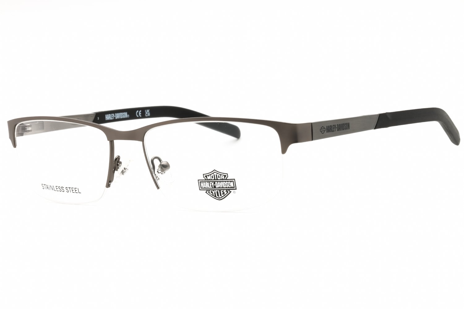 Harley Davidson HD00015 matte gunmetal/clear demo lens 009 56-17-145 MM